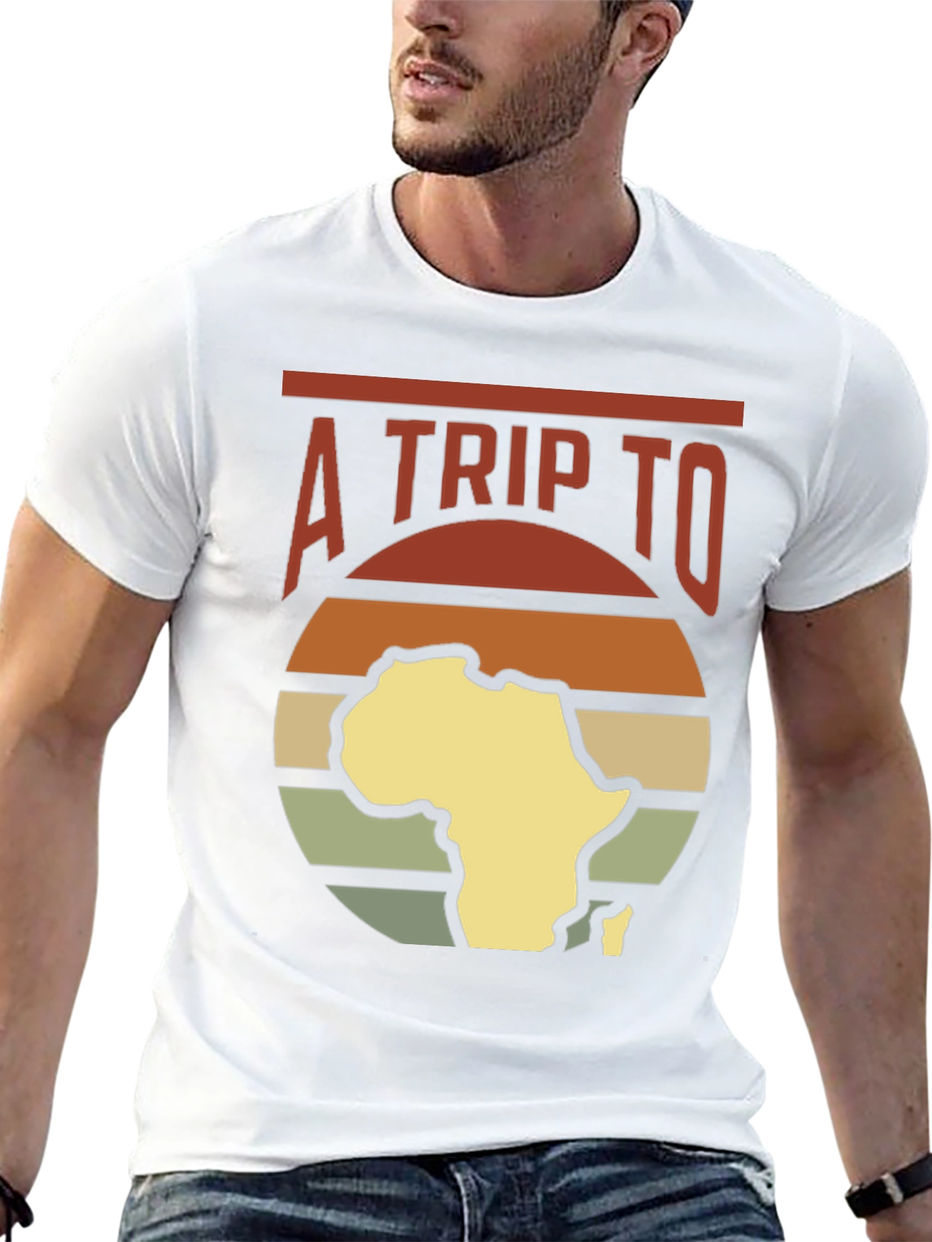 A Trip To Africa T-Shirt Black Graphic Tee