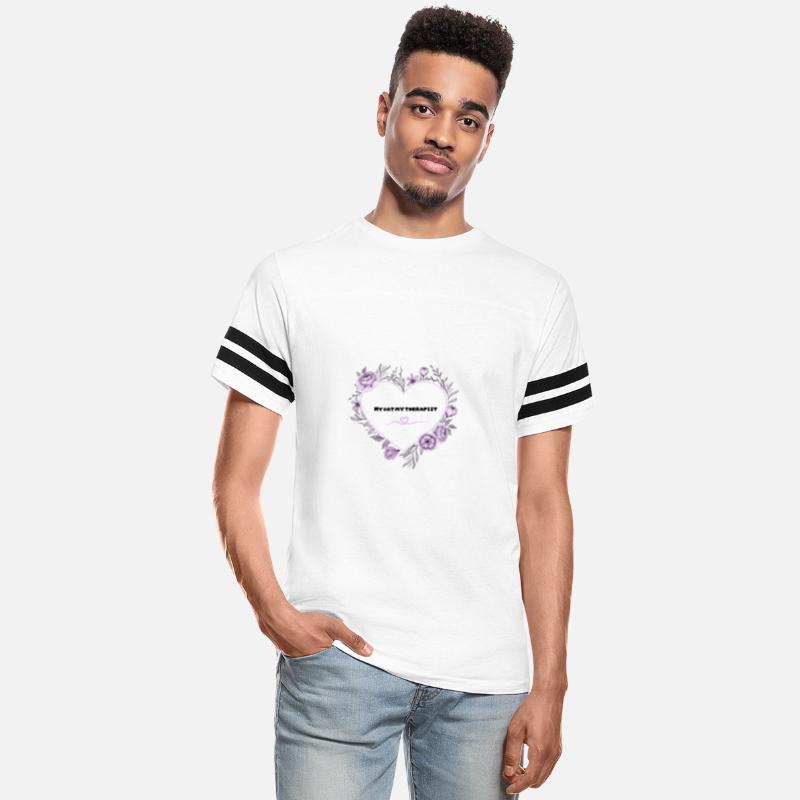 "My Cat Is My Therapist - Heart Floral Art"
