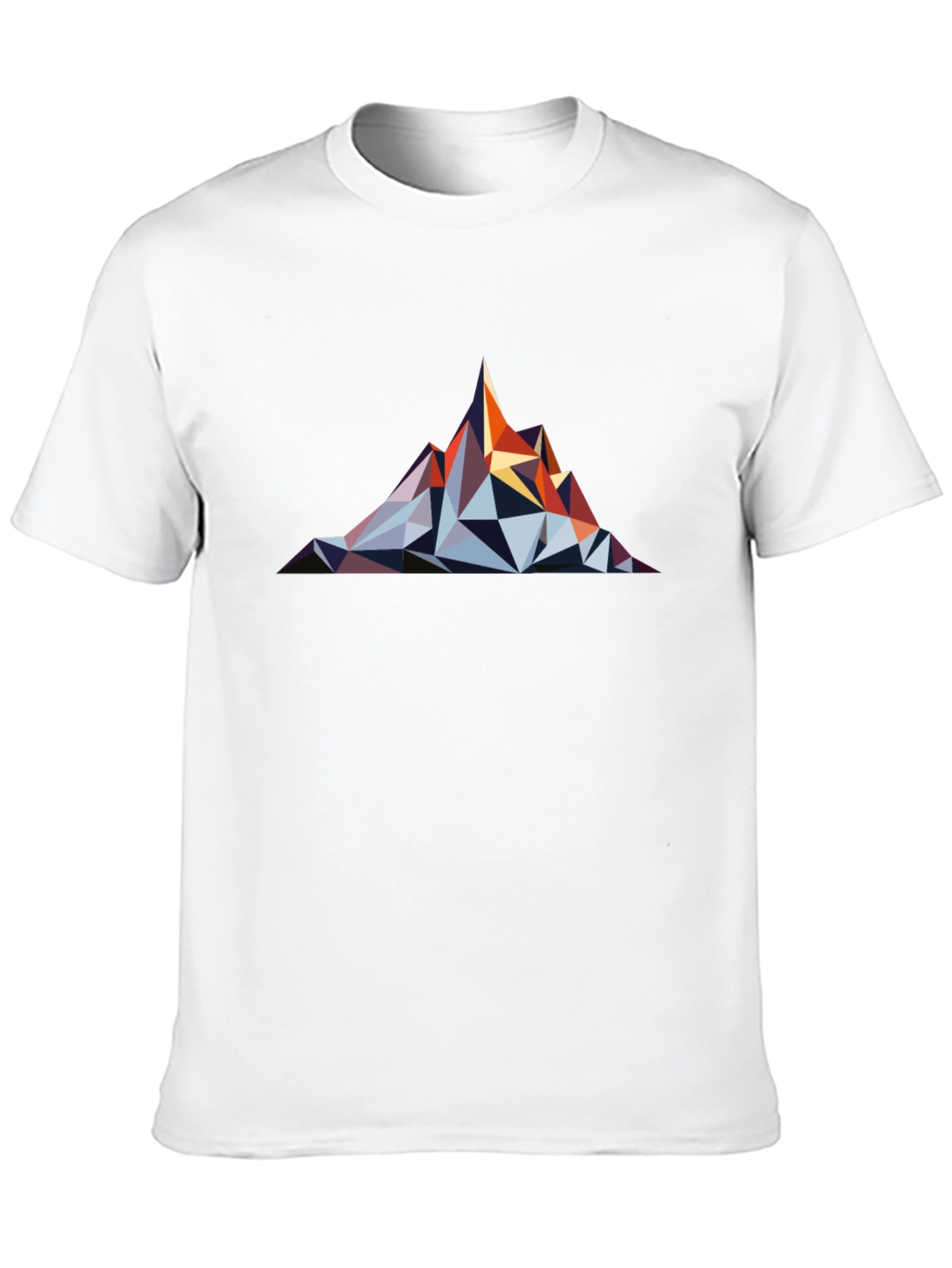 Geometric Mountain Graphic Tee - Black