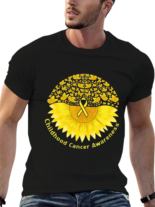 Childhood Cancer Awareness Sunflower T-Shirt