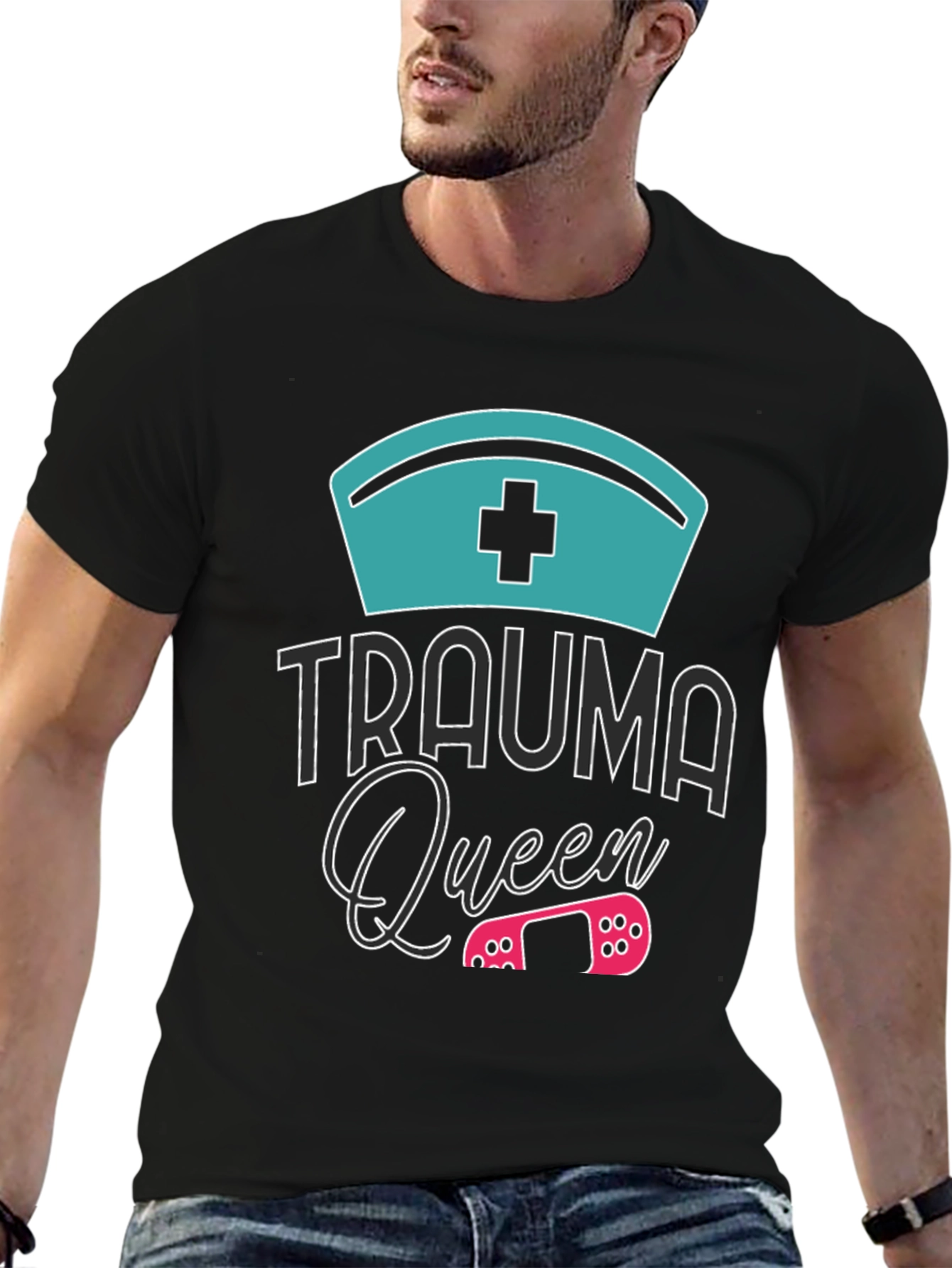 Trauma Queen T-Shirt - Nurse & Gaming Design