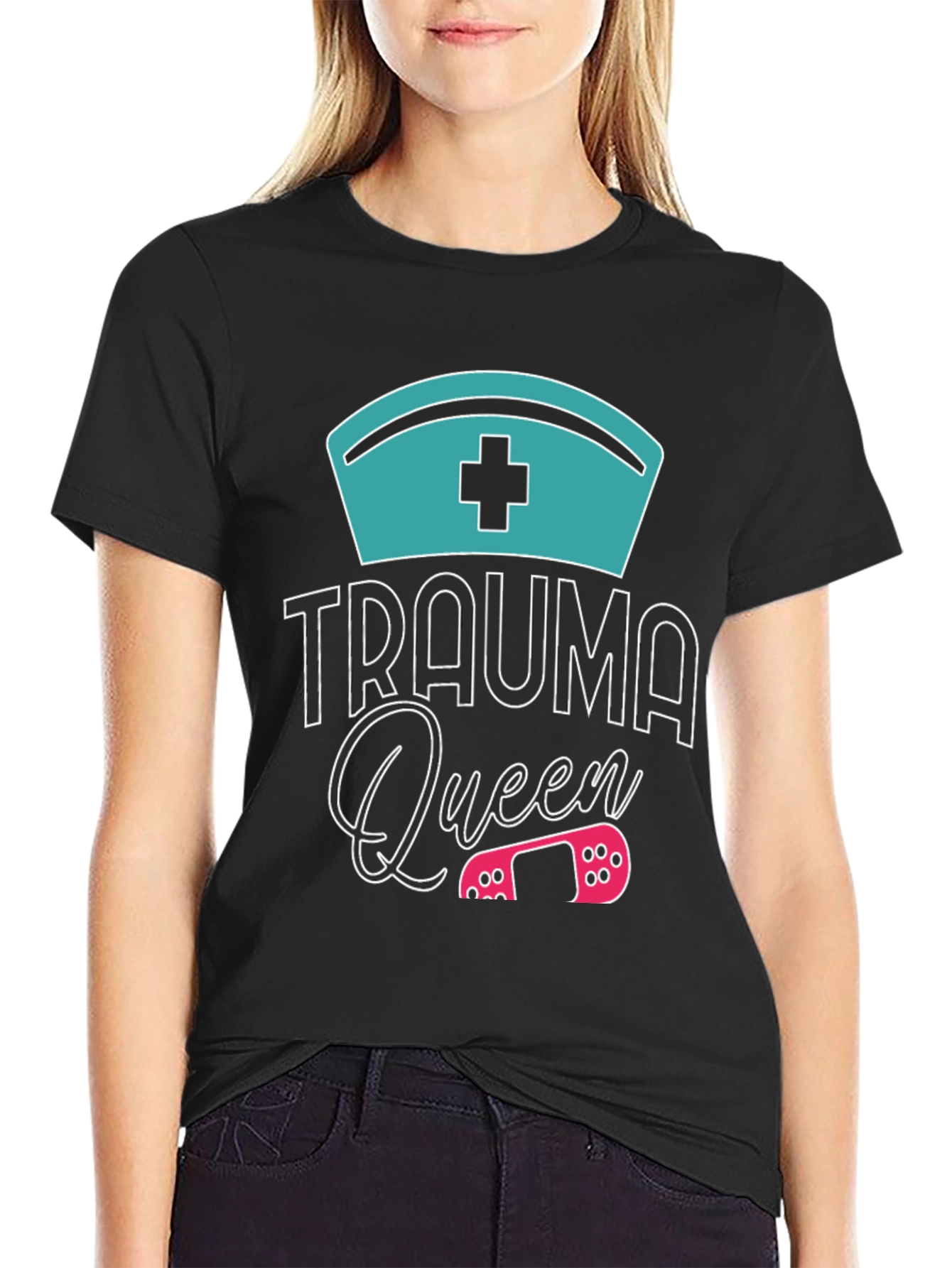 Trauma Queen T-Shirt - Nurse & Gaming Design