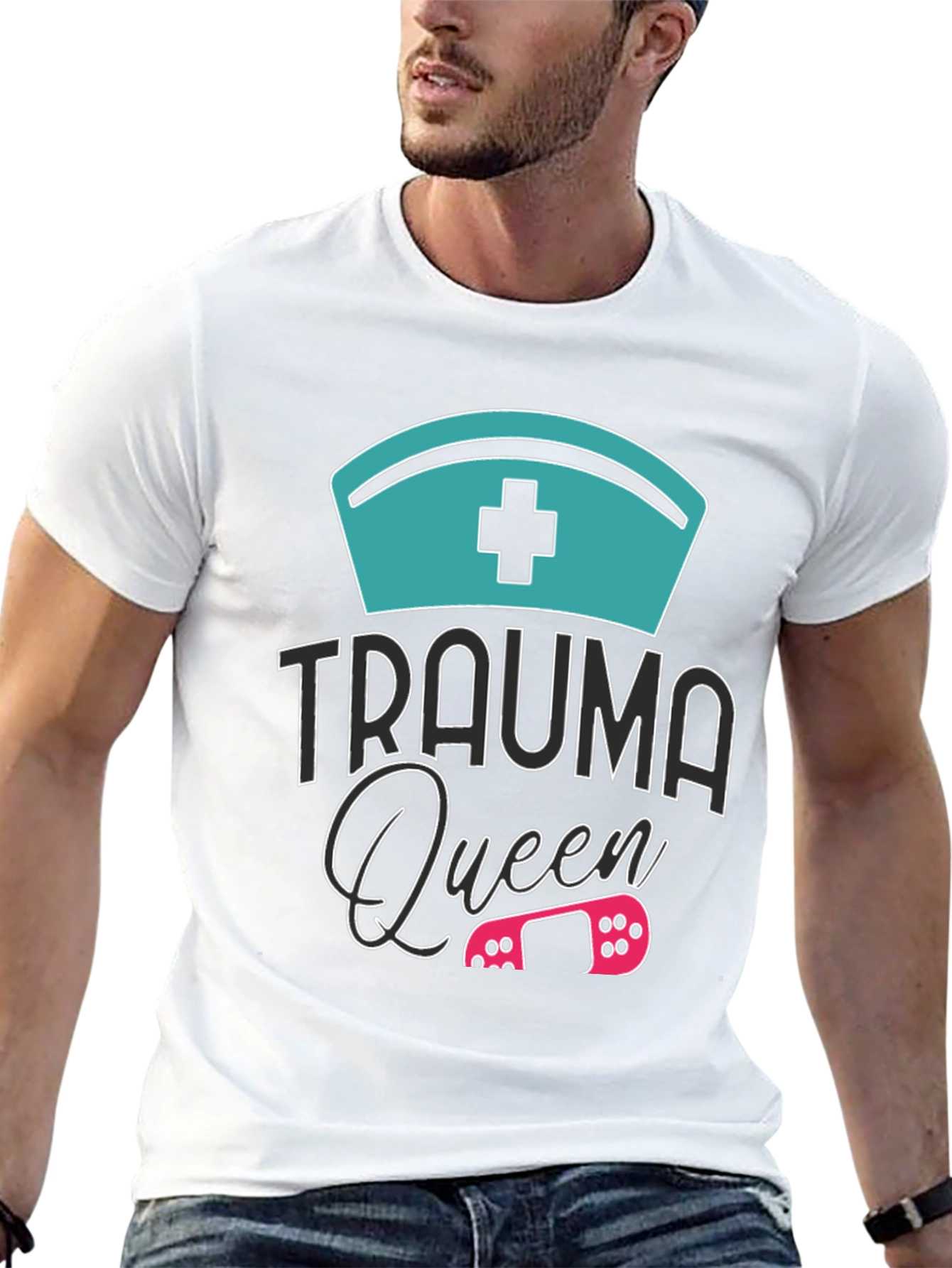 Trauma Queen T-Shirt - Nurse & Gaming Design