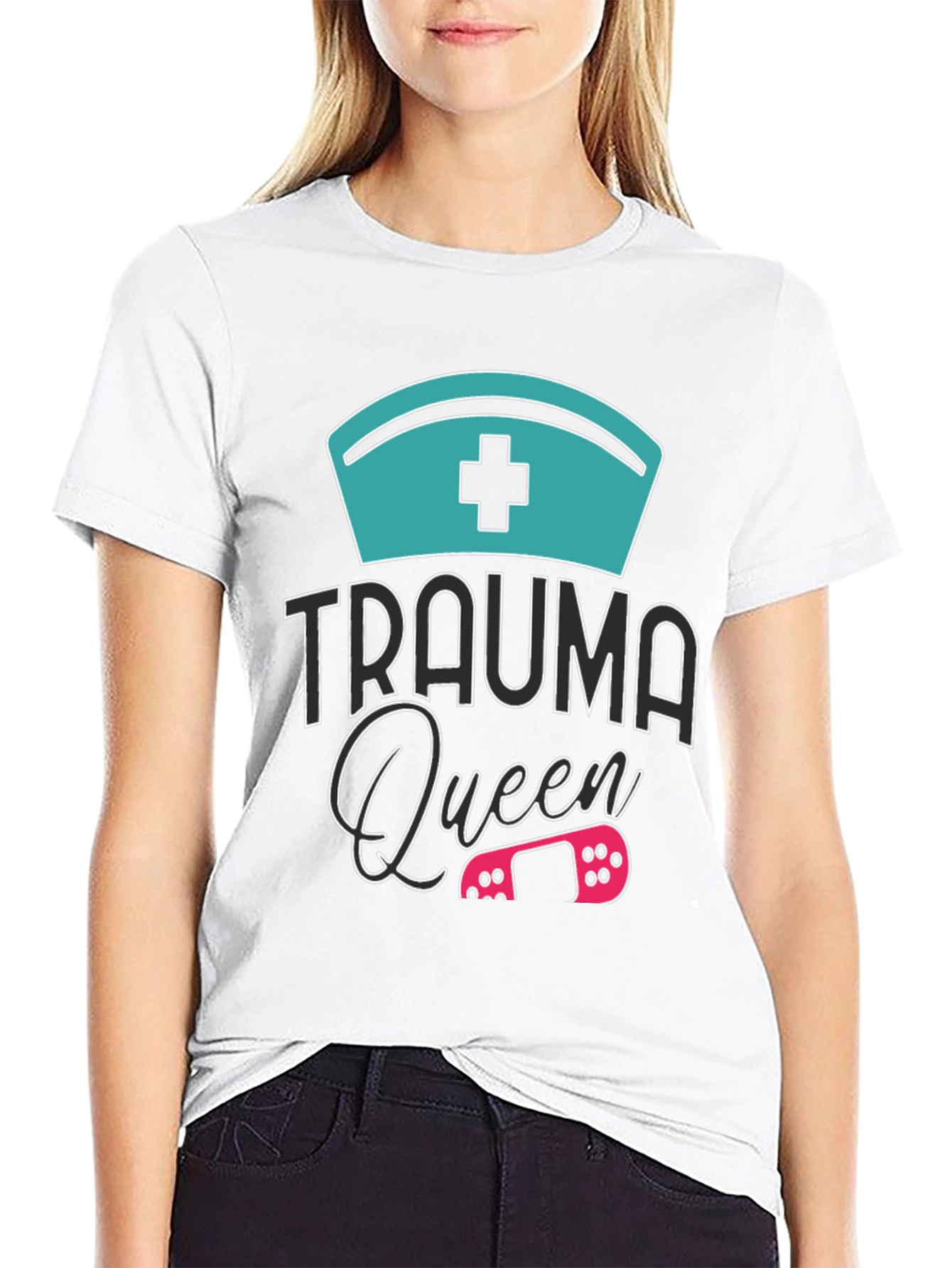 Trauma Queen T-Shirt - Nurse & Gaming Design