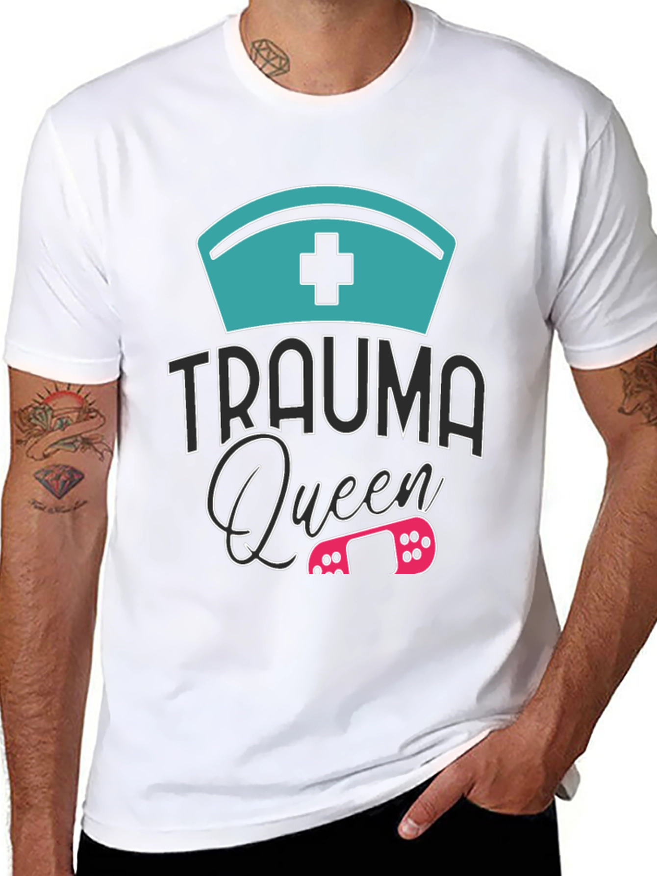Trauma Queen T-Shirt - Nurse & Gaming Design
