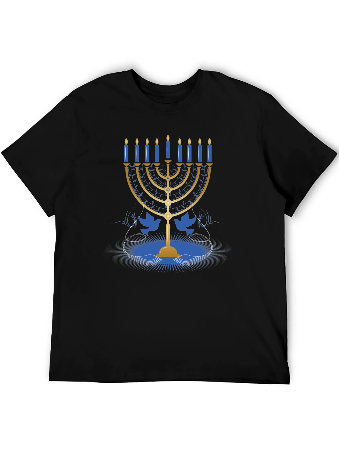 Hanukkah Menorah Graphic T-Shirt