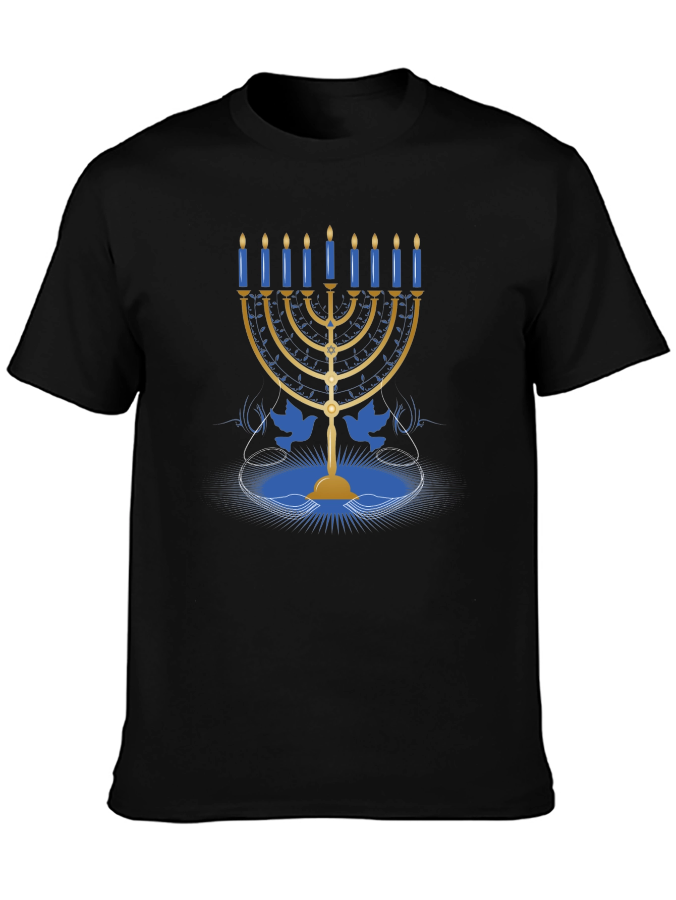 Hanukkah Menorah Graphic T-Shirt