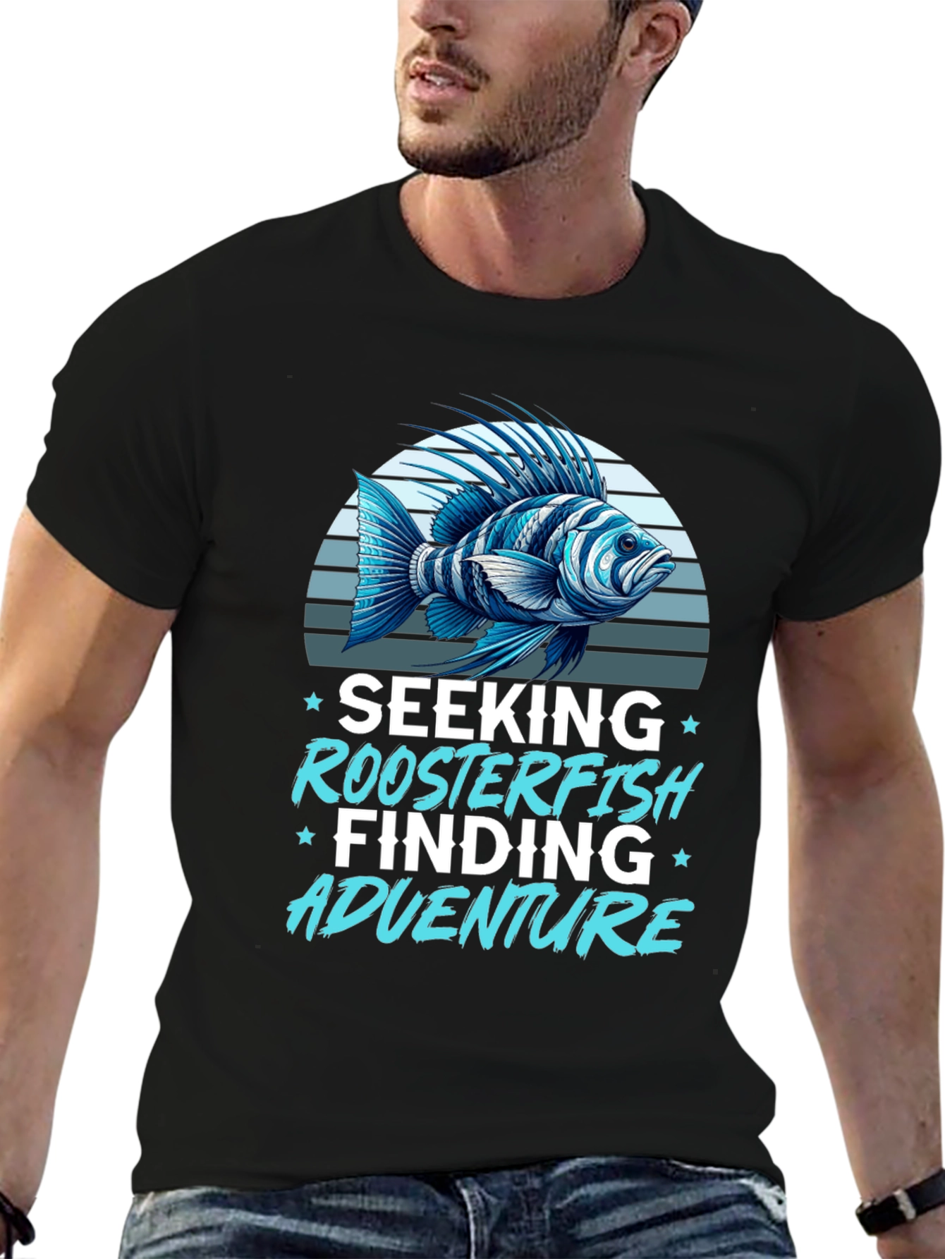 Roosterfish Adventure Black T-Shirt