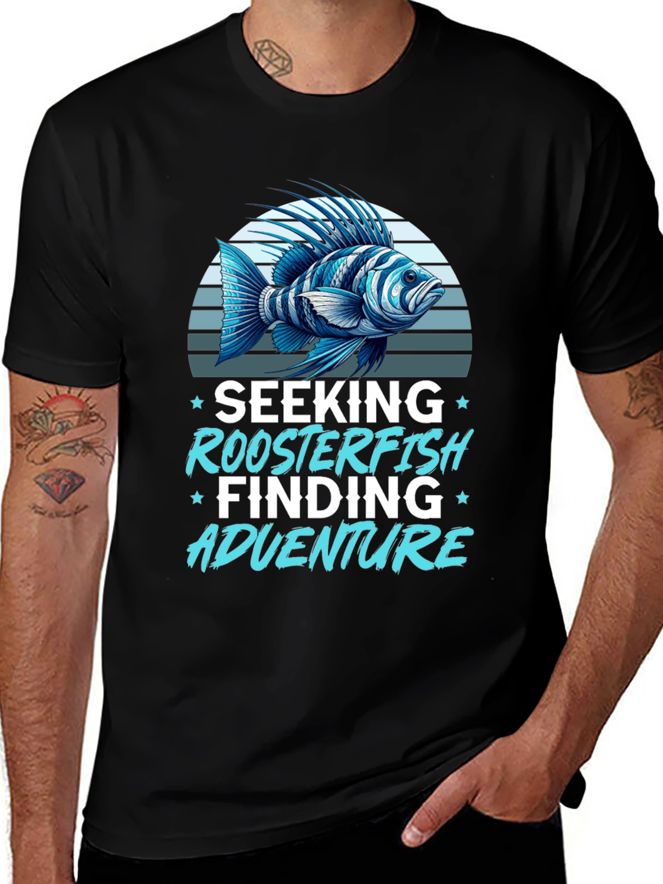 Roosterfish Adventure Black T-Shirt