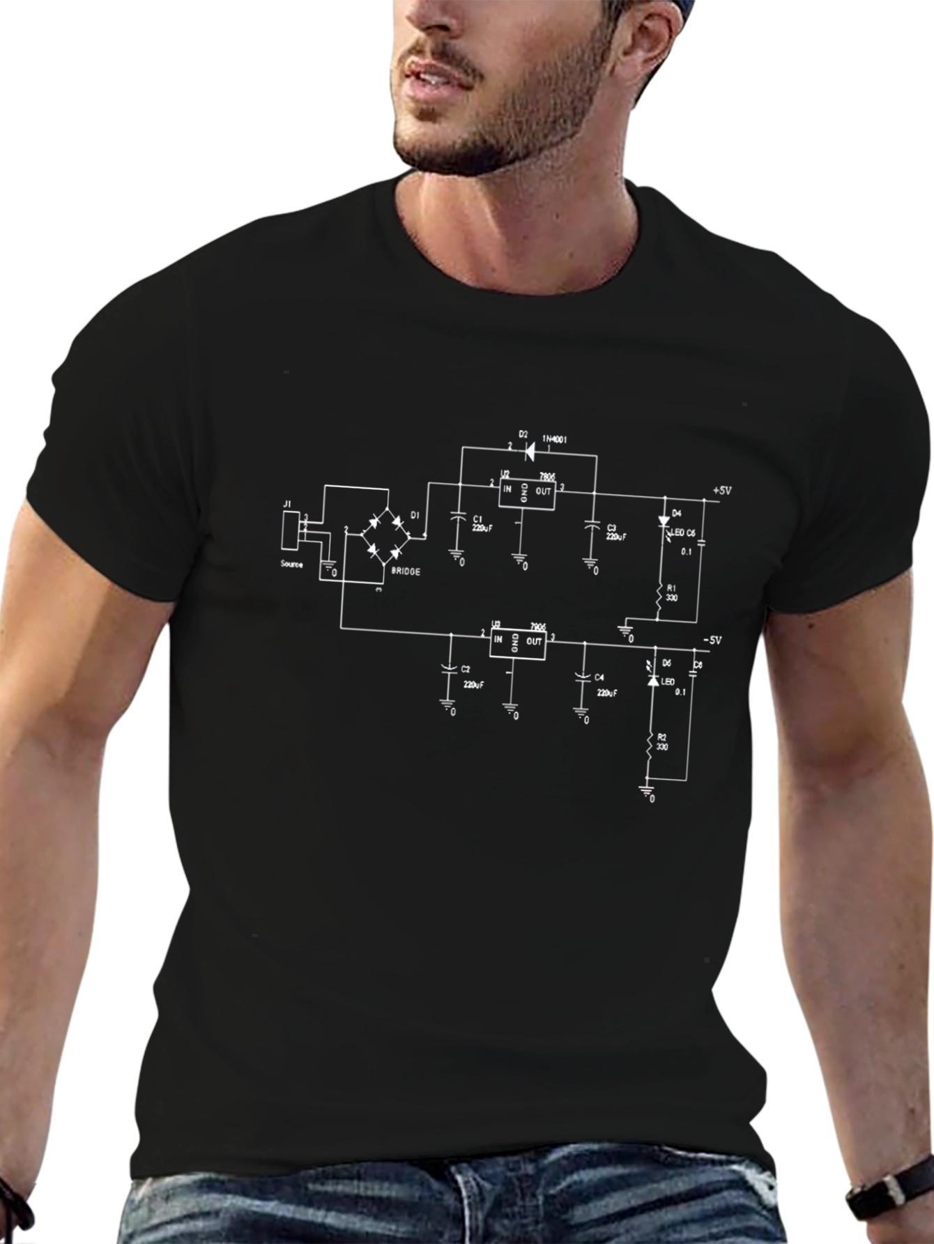 Circuit Diagram Graphic Tee - Geek Chic T-Shirt
