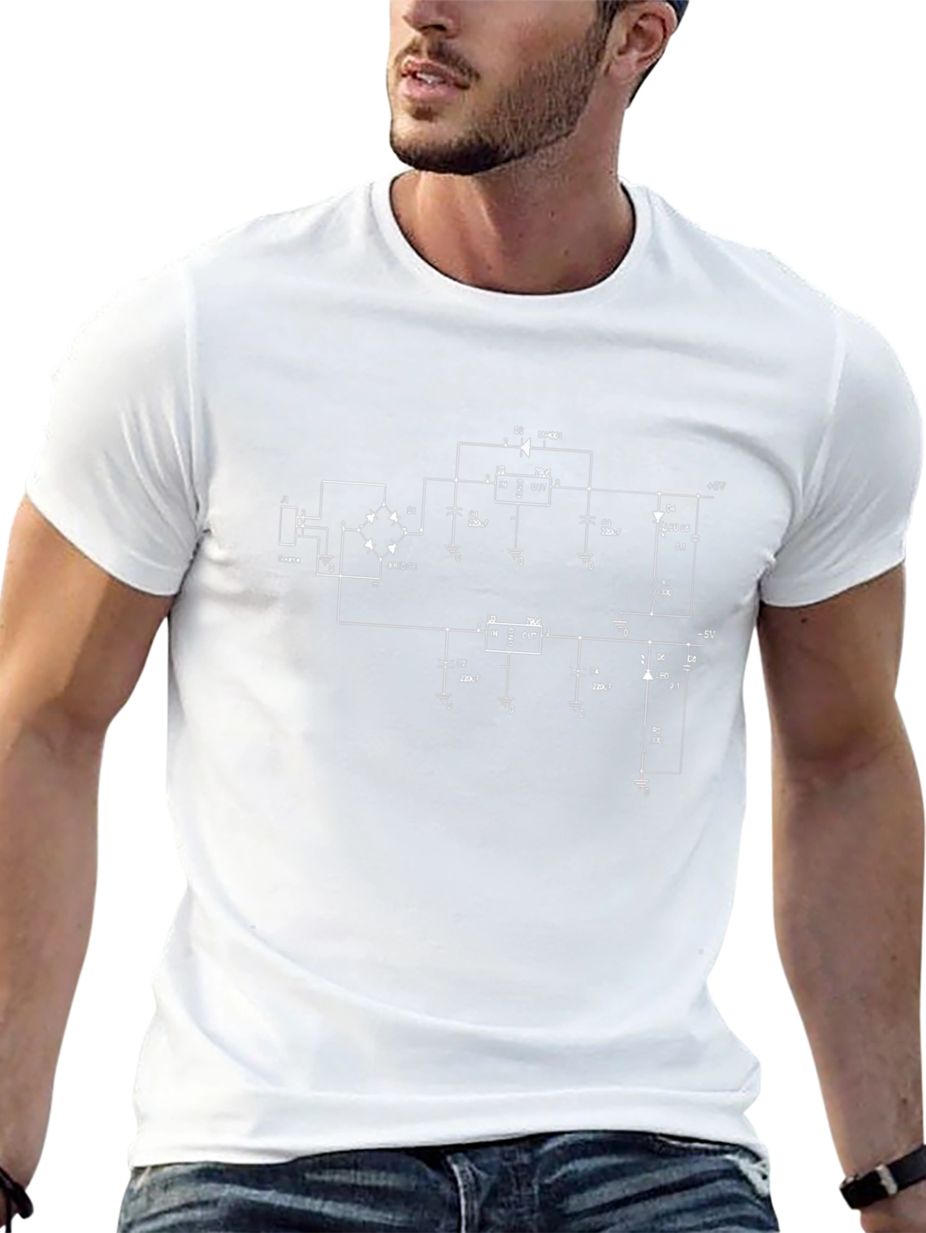 Circuit Diagram Graphic Tee - Geek Chic T-Shirt