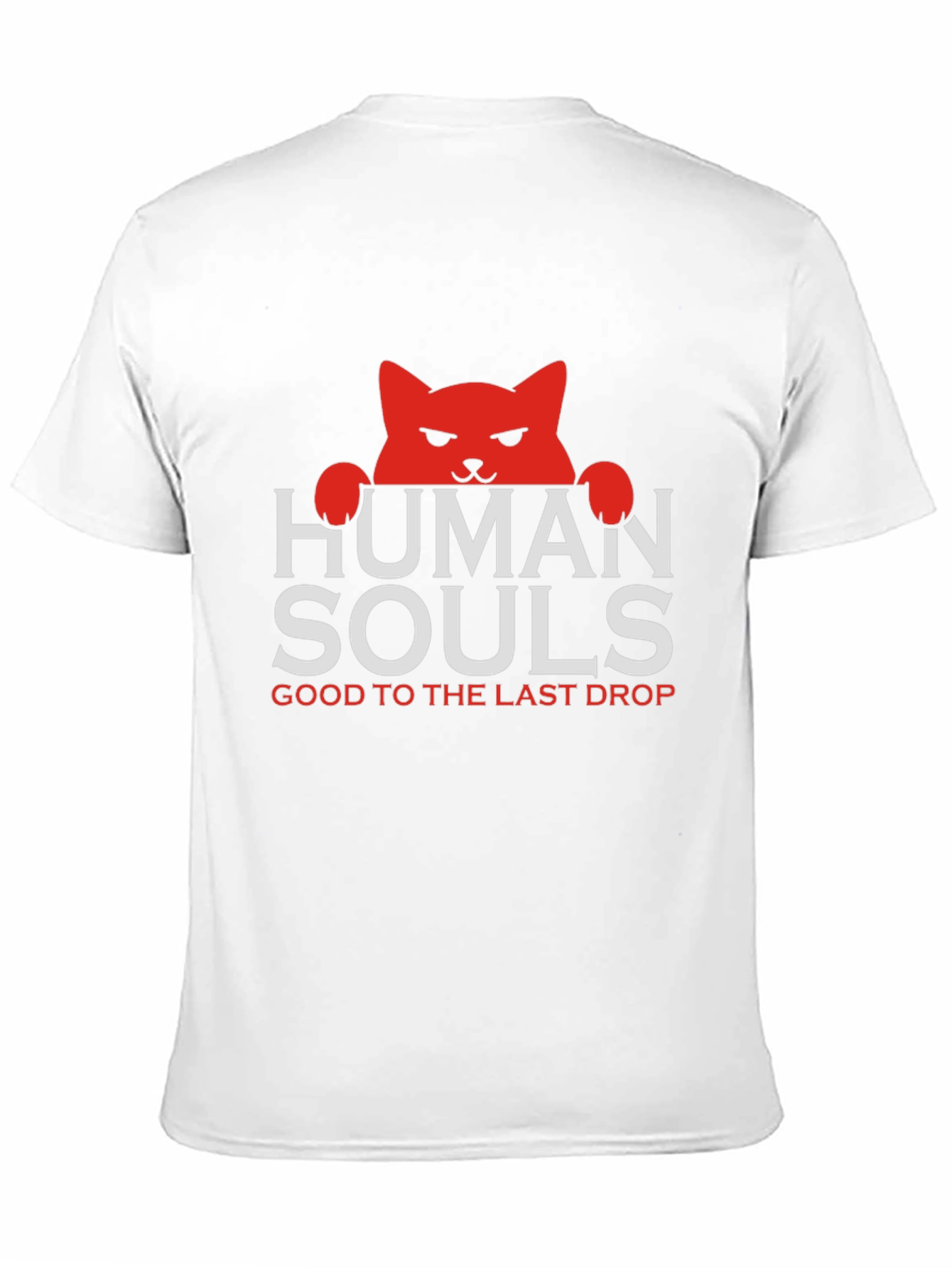 Human Souls Cat Graphic Black T-Shirt