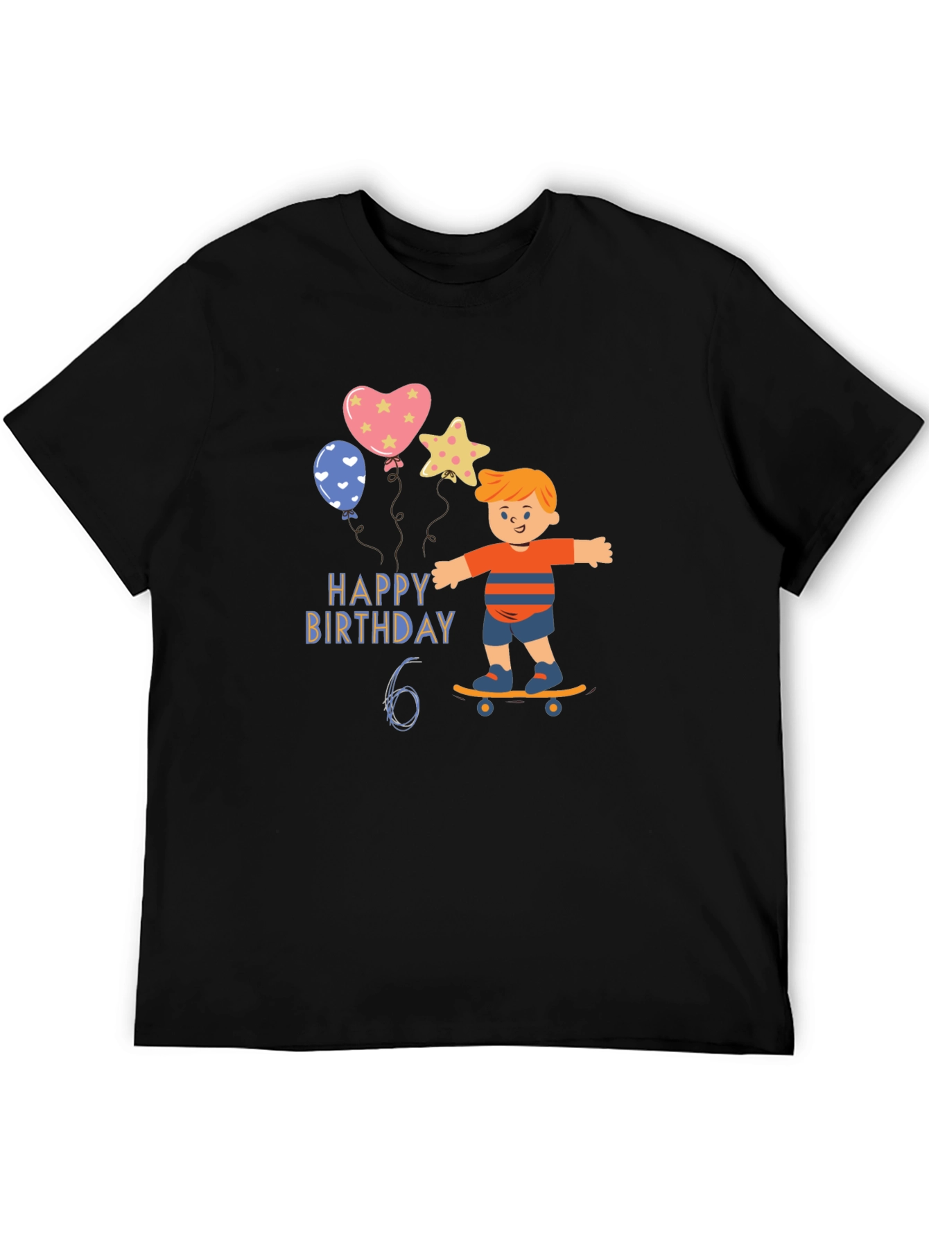 Happy 6th Birthday Skateboard T-Shirt