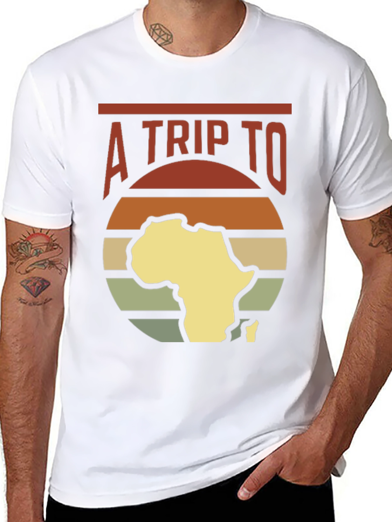 A Trip To Africa T-Shirt Black Graphic Tee