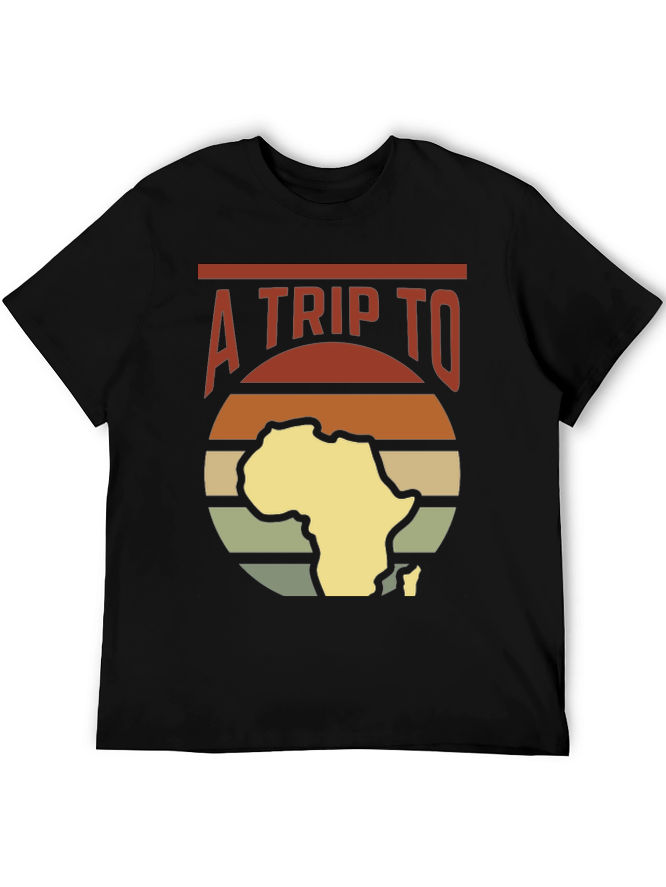 A Trip To Africa T-Shirt Black Graphic Tee