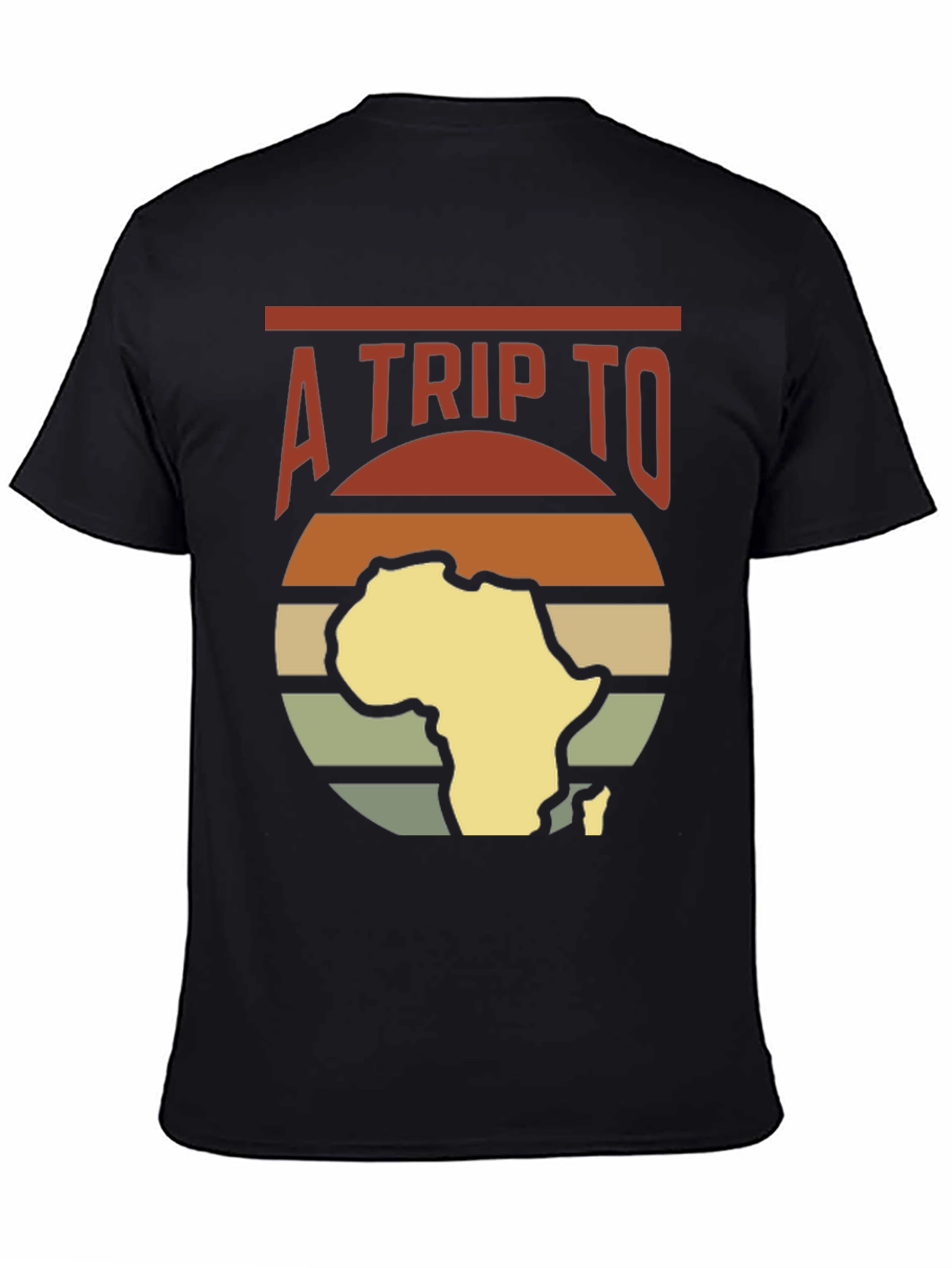A Trip To Africa T-Shirt Black Graphic Tee