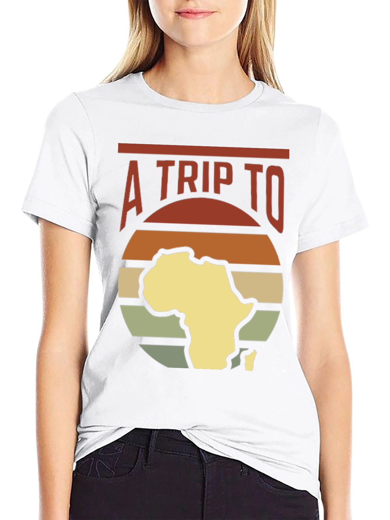 A Trip To Africa T-Shirt Black Graphic Tee