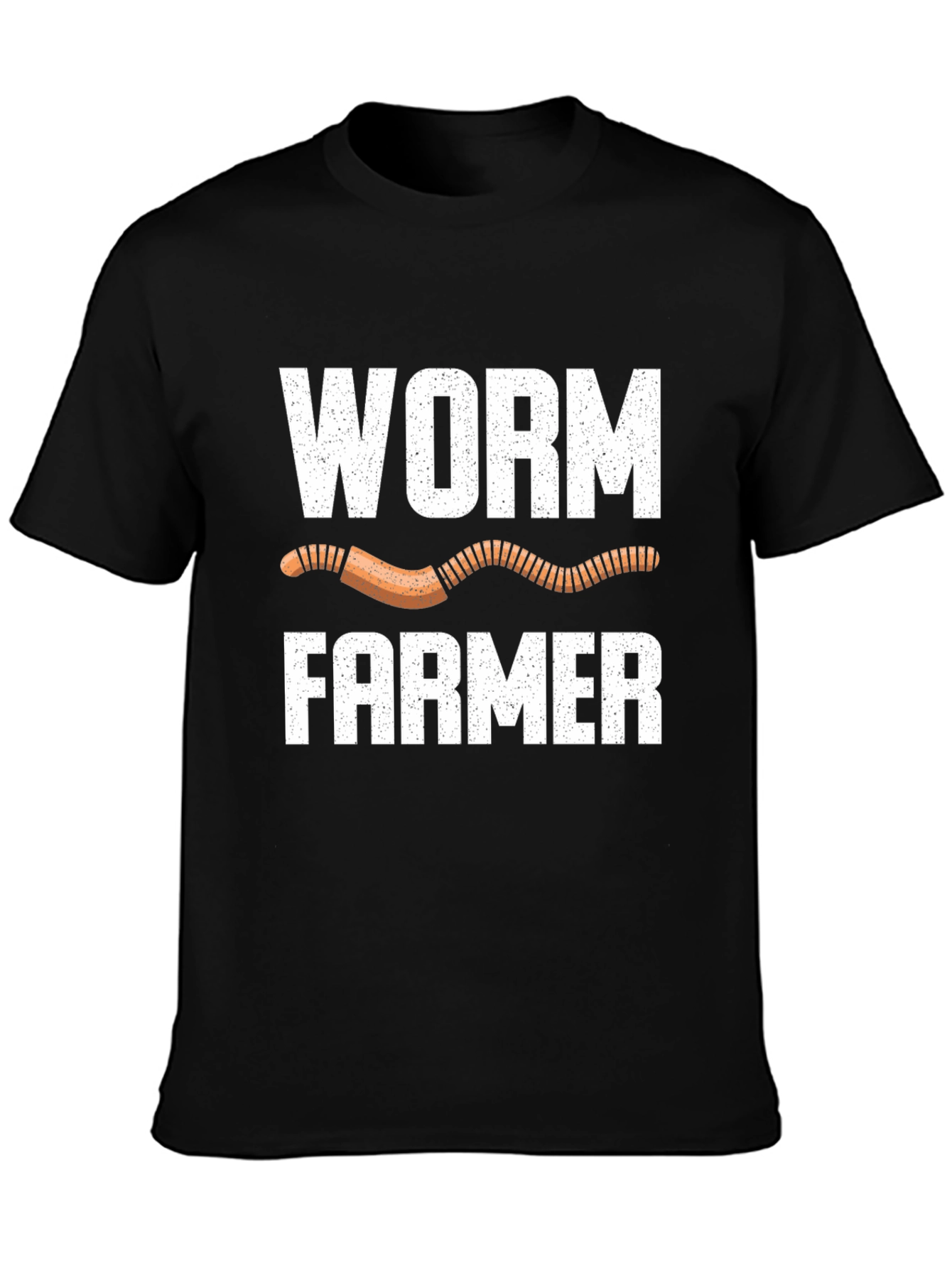 Worm Farmer Graphic Tee - Black Cotton T-Shirt