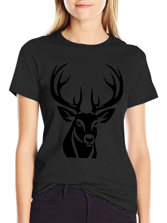 Black Deer Graphic Tee - Mens Casual Fashion