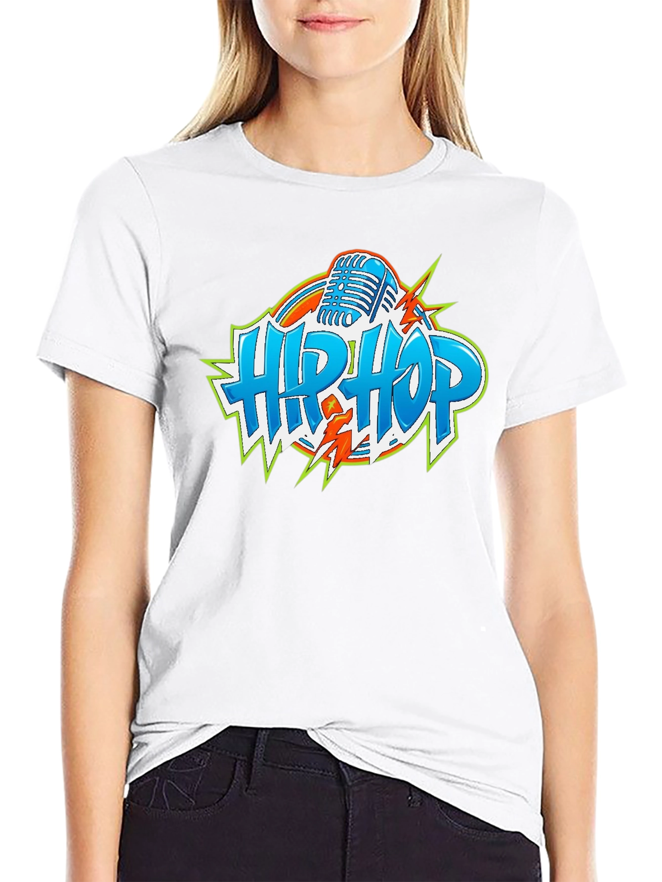 Hip Hop Graphic Tee - Microphone Design