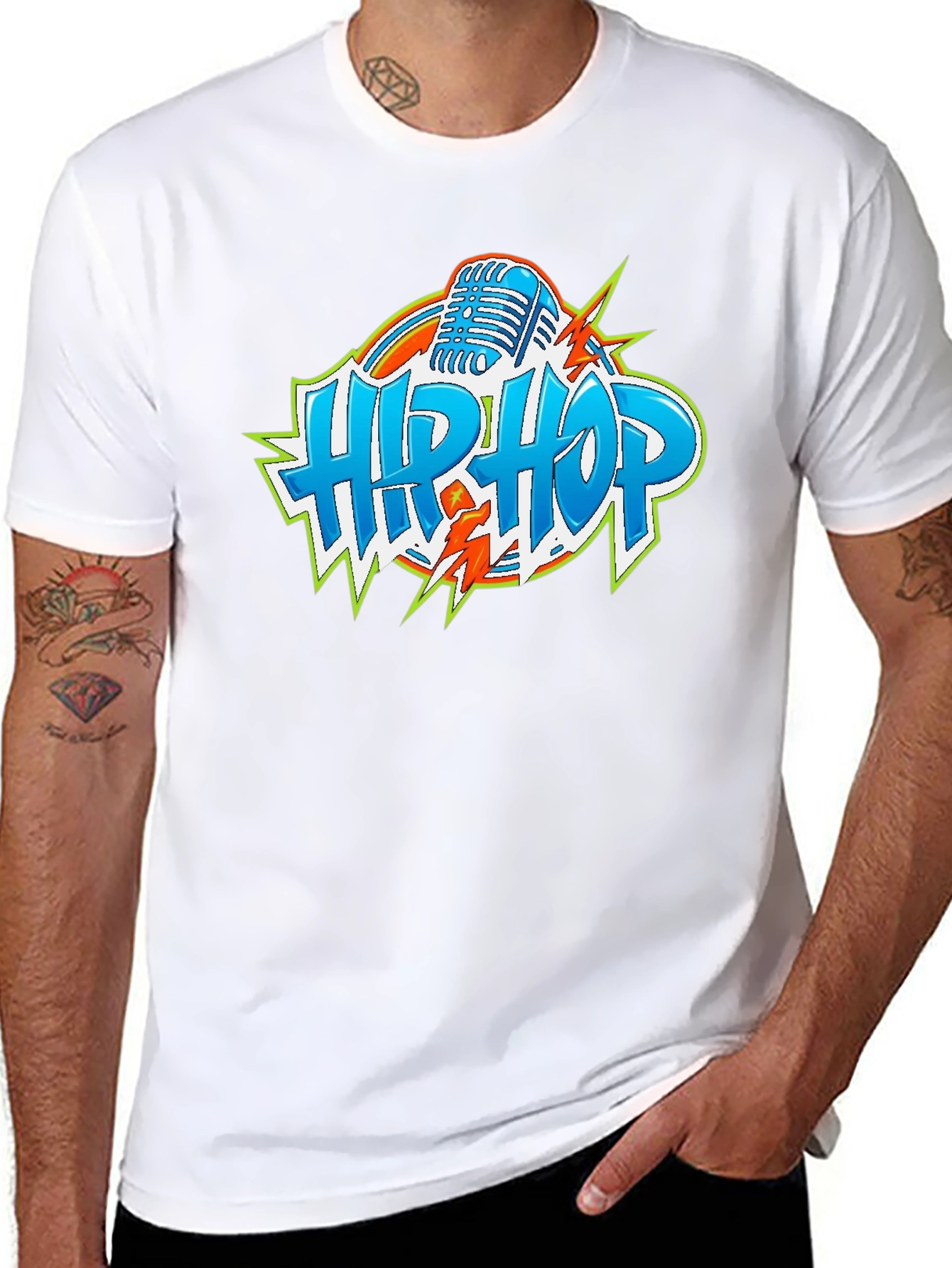 Hip Hop Graphic Tee - Microphone Design