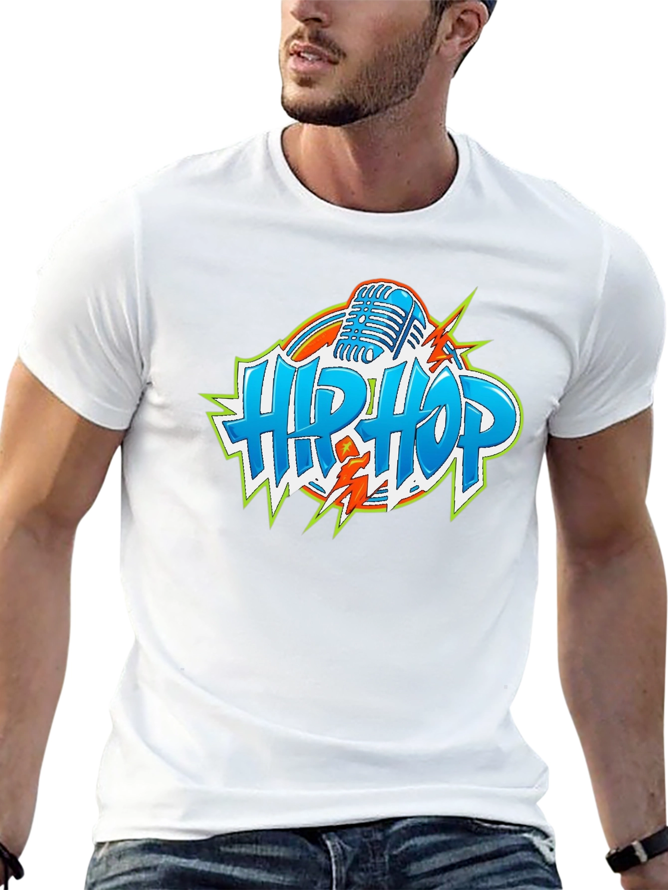 Hip Hop Graphic Tee - Microphone Design