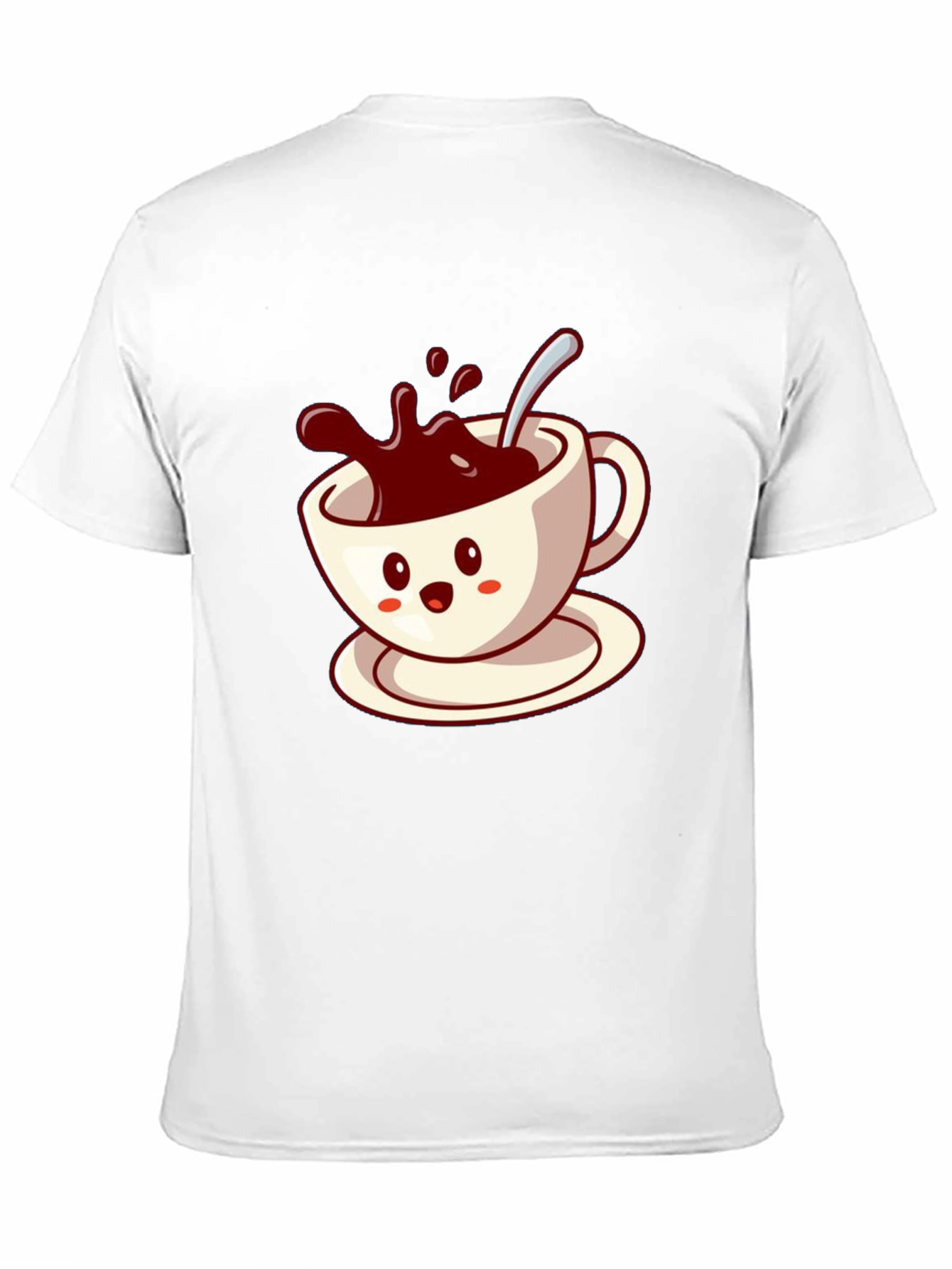 Cute Coffee Cup Graphic Tee - Black Casual Shirt