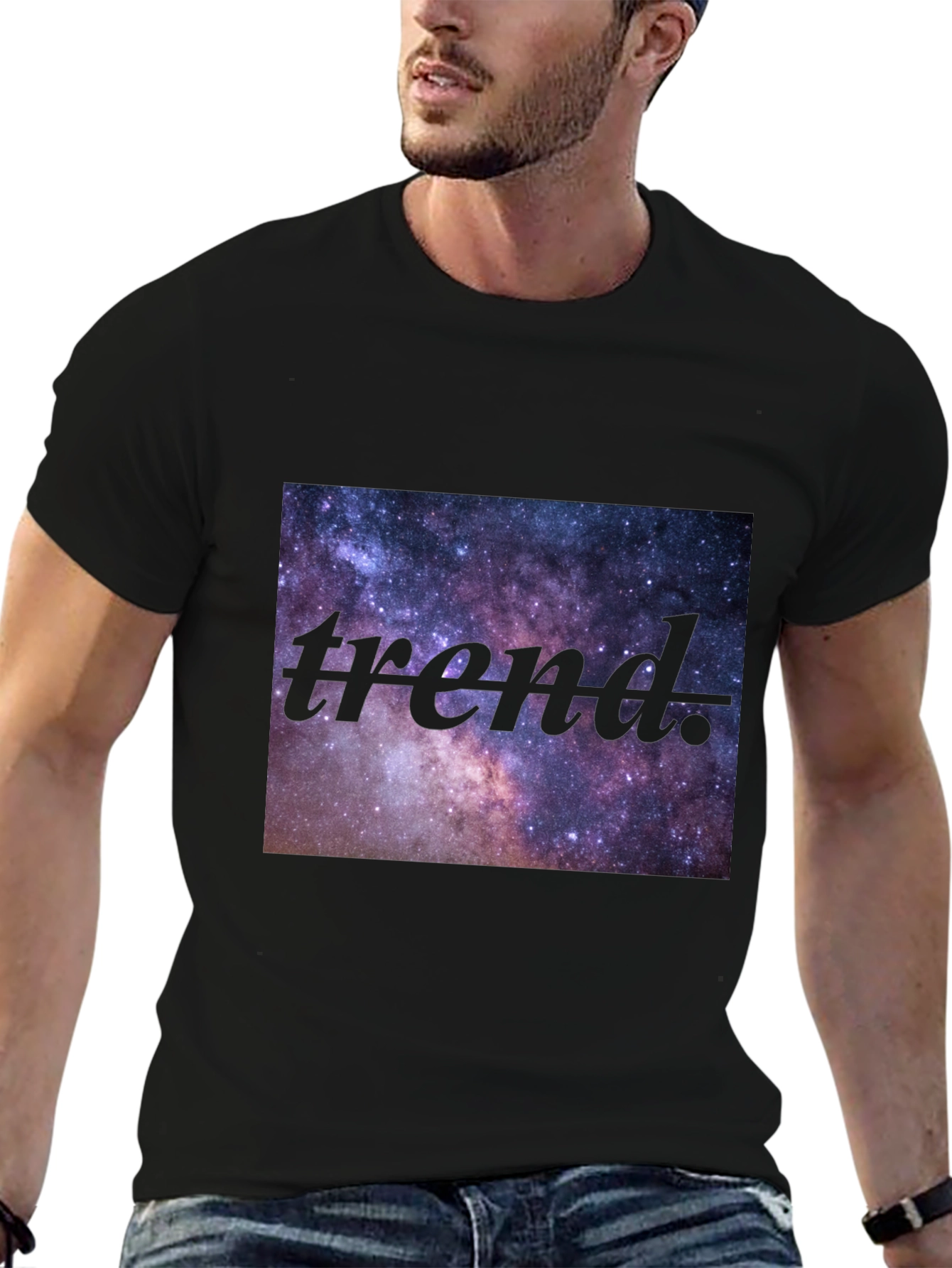 Galaxy Trend Mens Black T-Shirt