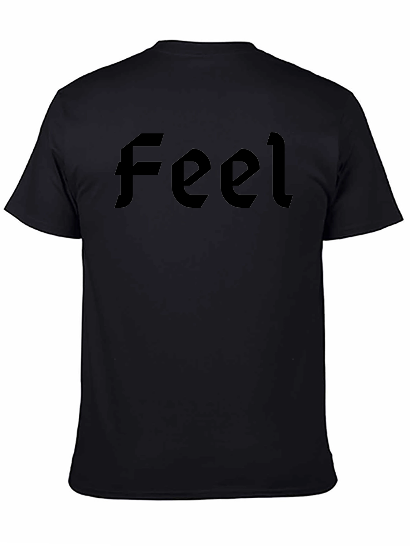 Black Feel Graphic Tee - Casual Style