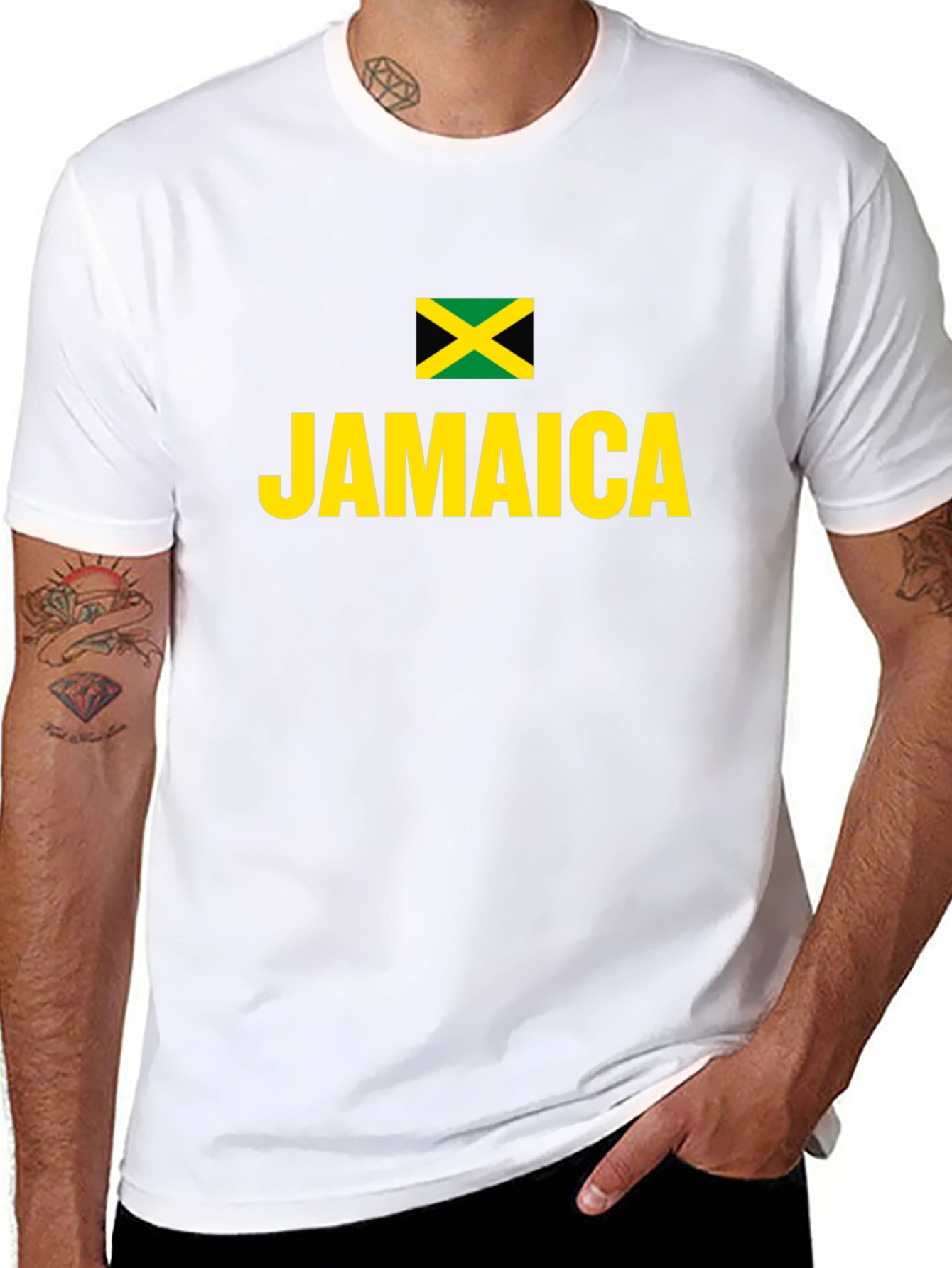 Jamaica Flag T-Shirt - Classic Black Tee