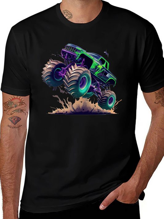 Monster Truck Graphic Tee - Black Cotton