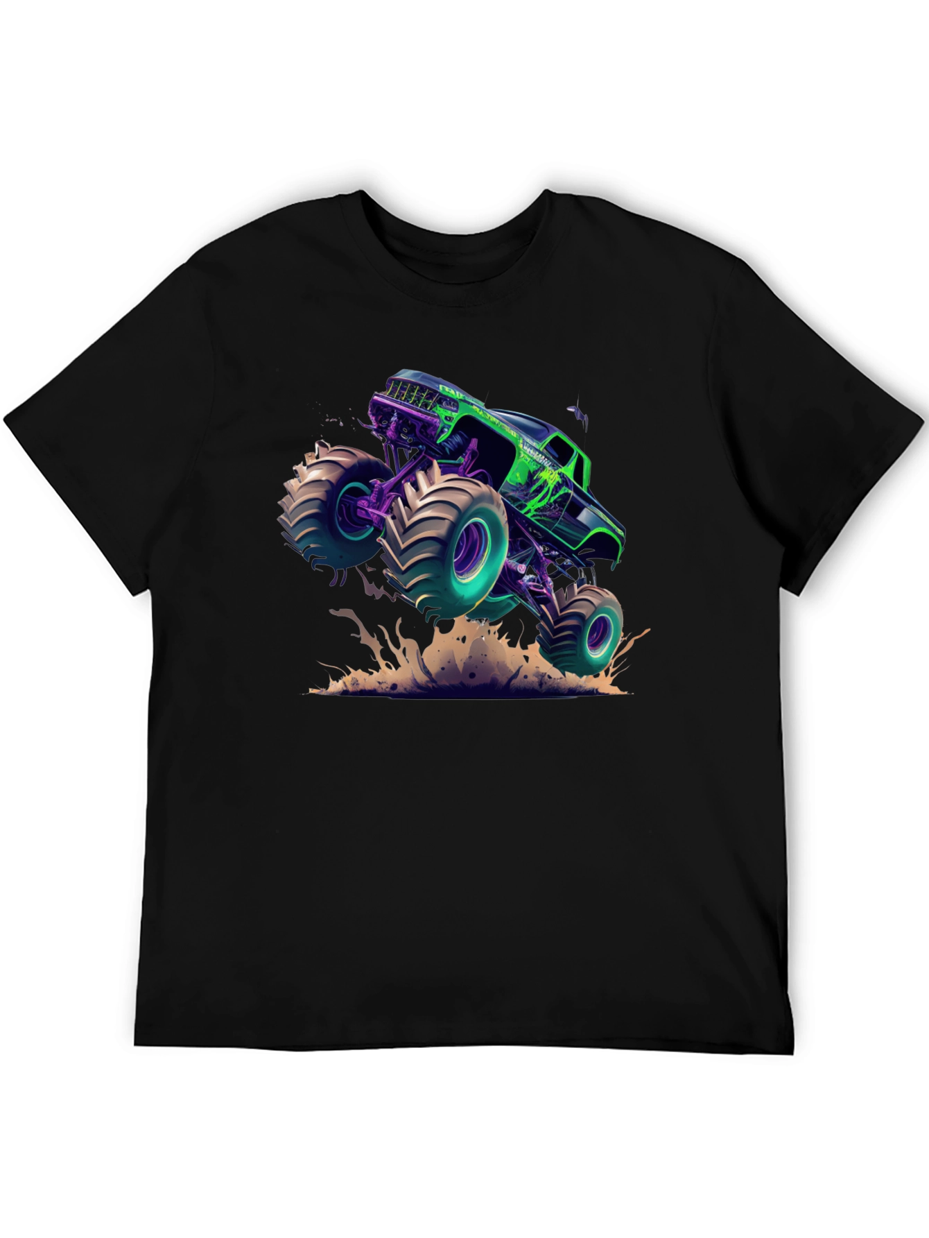 Monster Truck Graphic Tee - Black Cotton