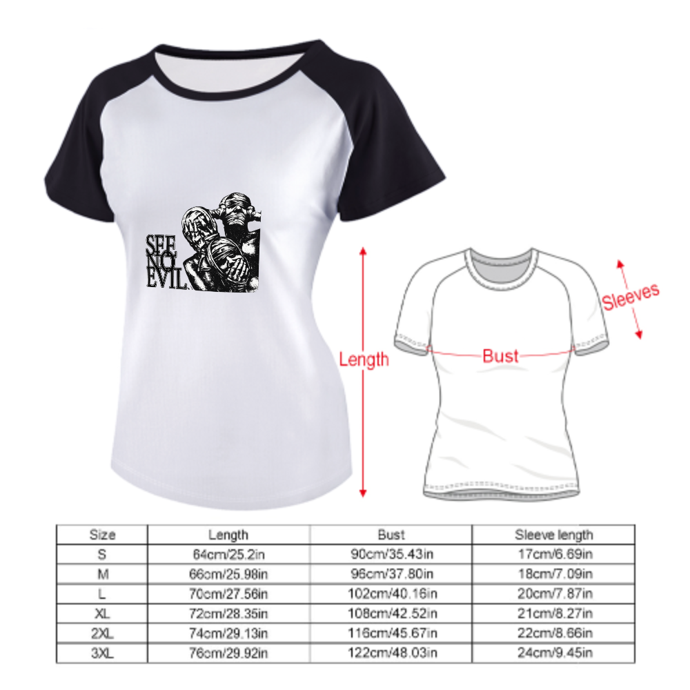 See No Evil Gothic Graphic T-Shirt – Dark Aesthetic Streetwear Tee with Vintage Horror Art(z217)