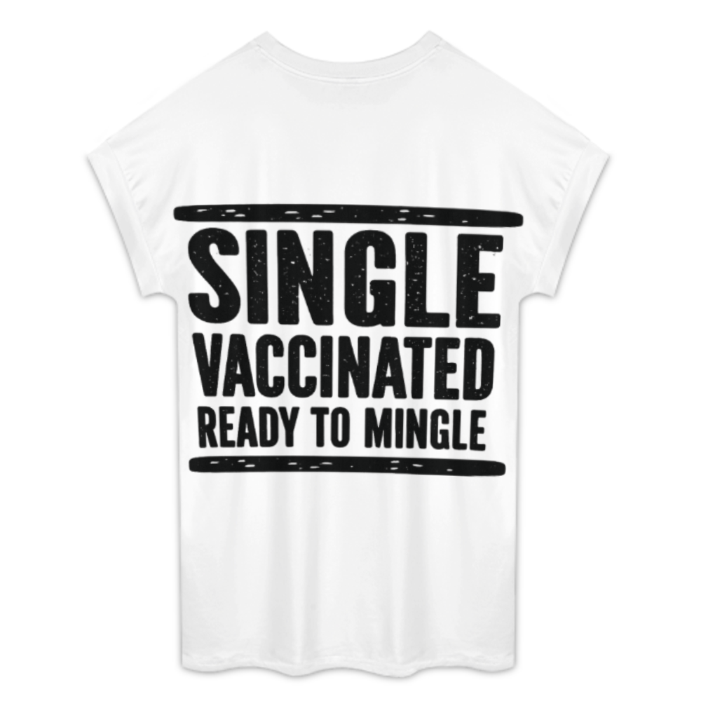 Single Vaccinated Ready To Mingle Vintage Graphic T-Shirt – Funny Retro Statement Tee for Women & Men(z190)