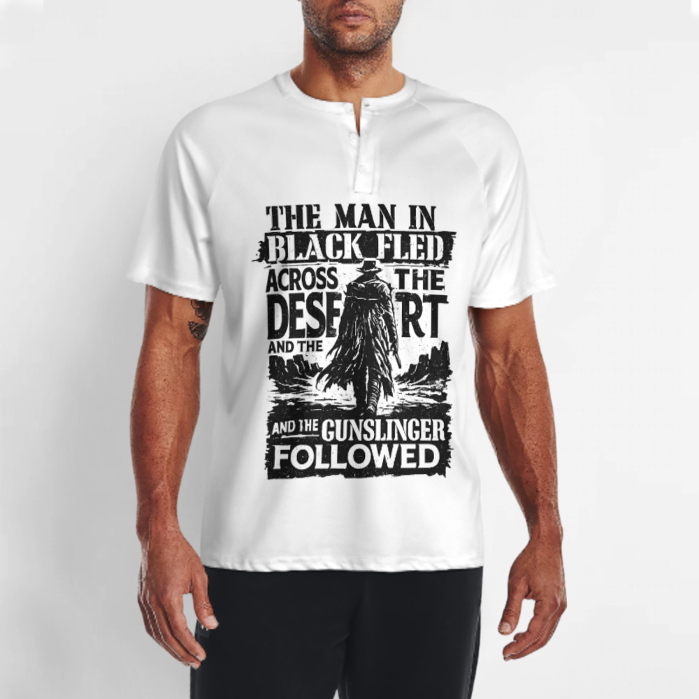 The Gunslinger Followed Vintage Western Graphic T-Shirt – Dark Desert Cowboy Quote Tee(z199)
