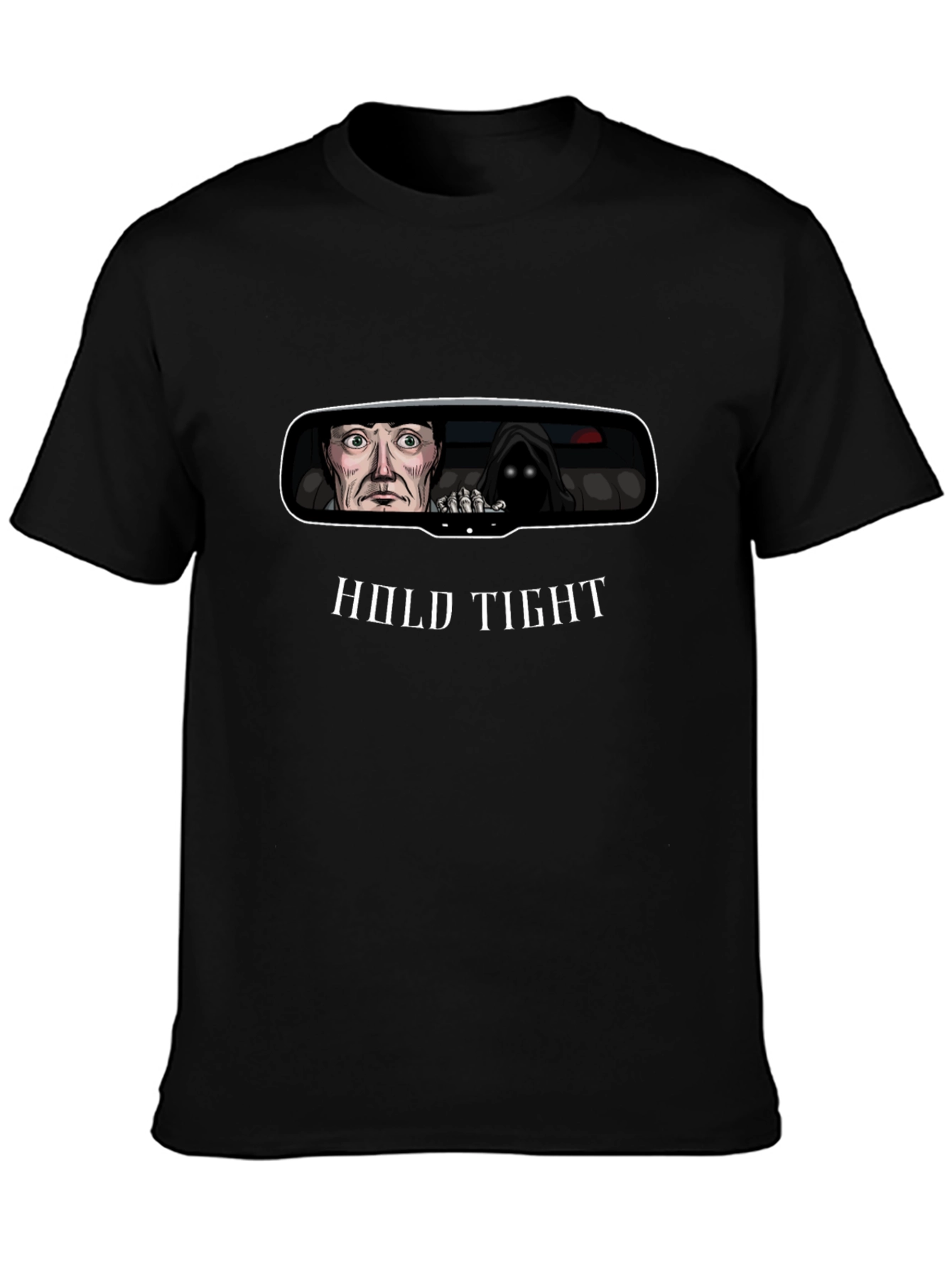 Hold Tight Rearview Mirror Graphic T-Shirt