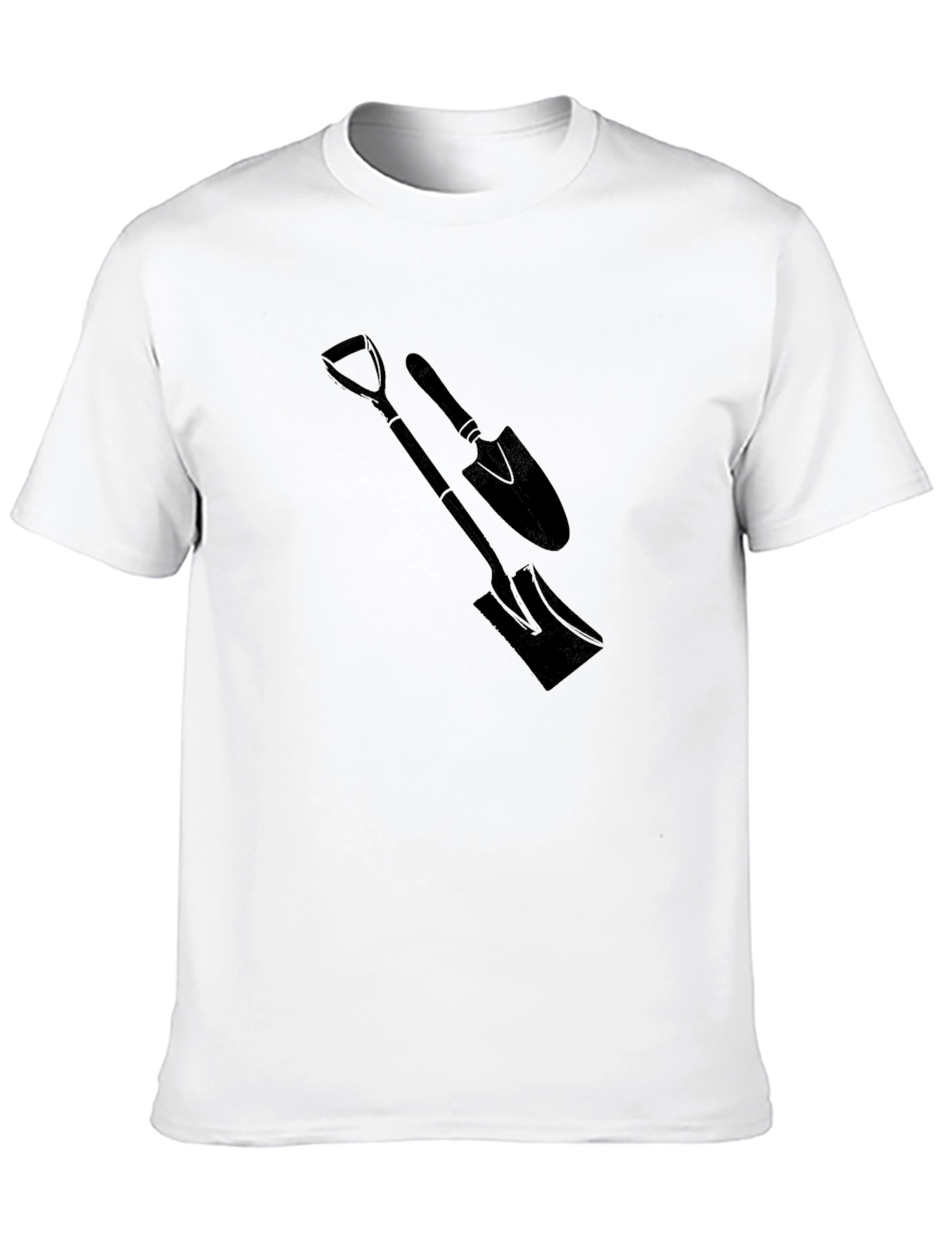 Mens Black T-Shirt with Spade Graphic
