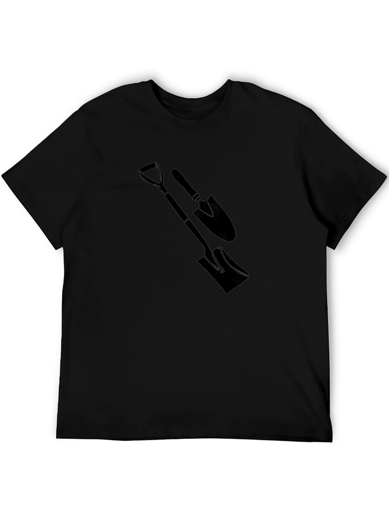 Mens Black T-Shirt with Spade Graphic