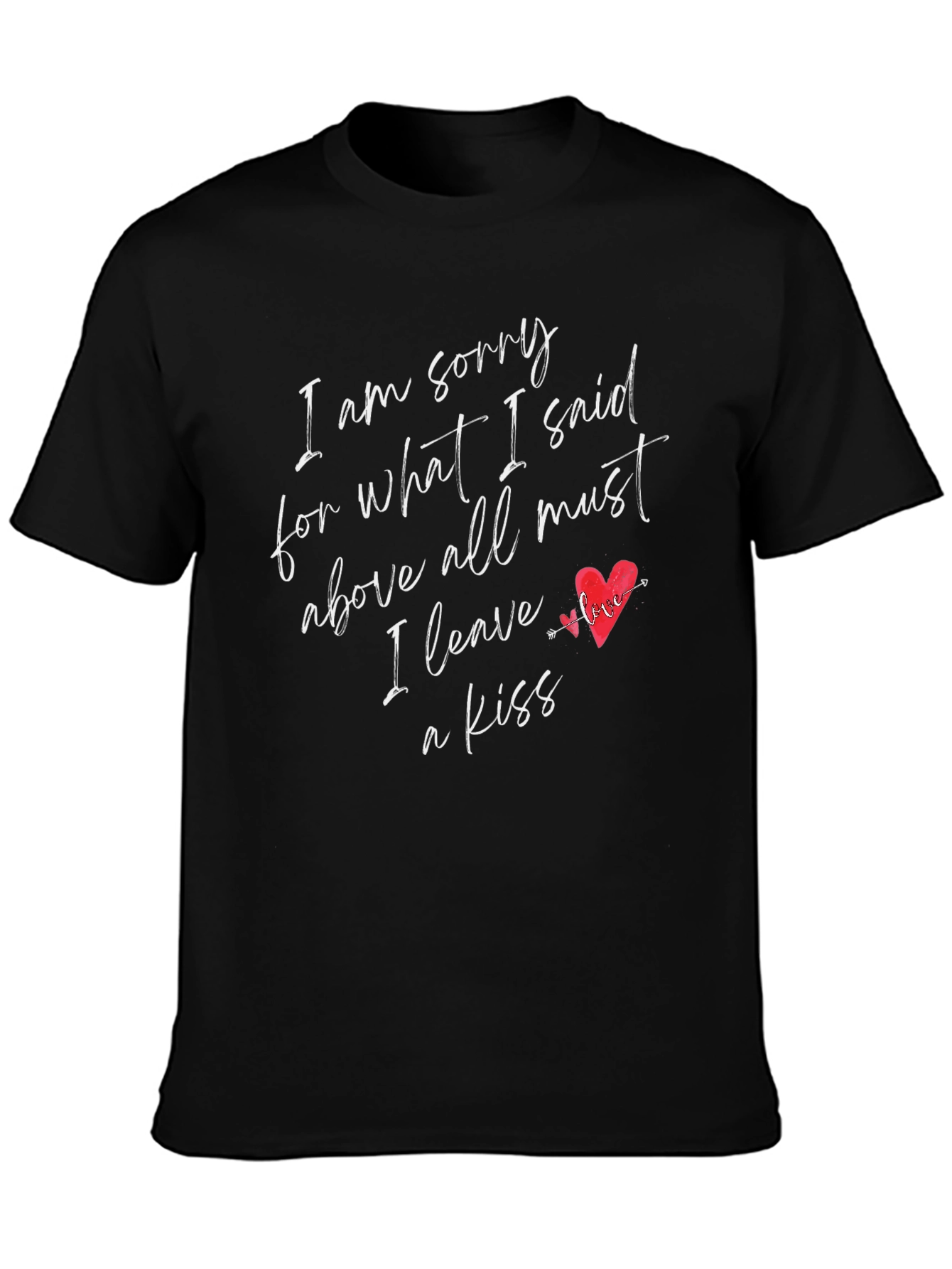 Apology Kiss Graphic Tee - Soft Cotton Blend