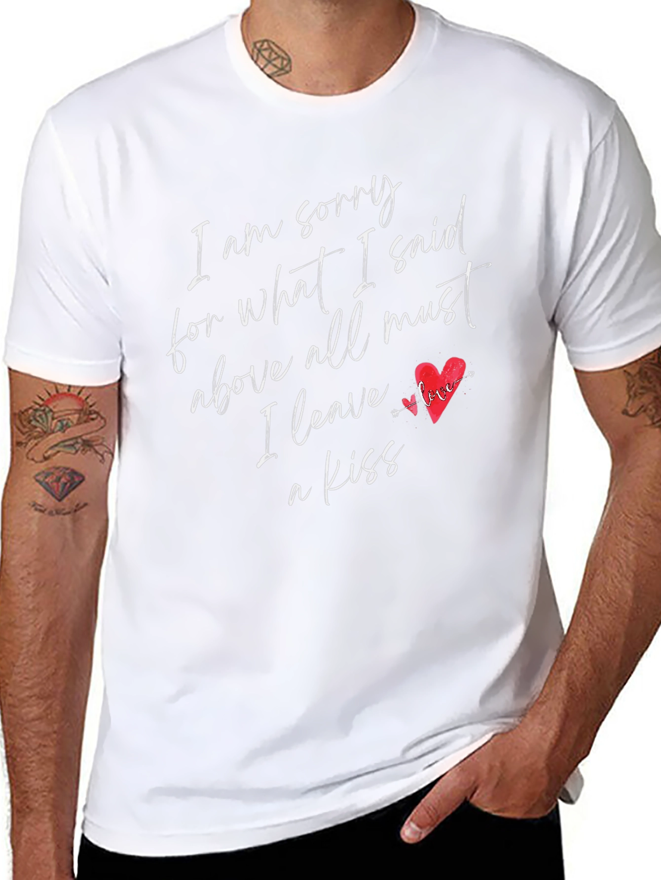 Apology Kiss Graphic Tee - Soft Cotton Blend