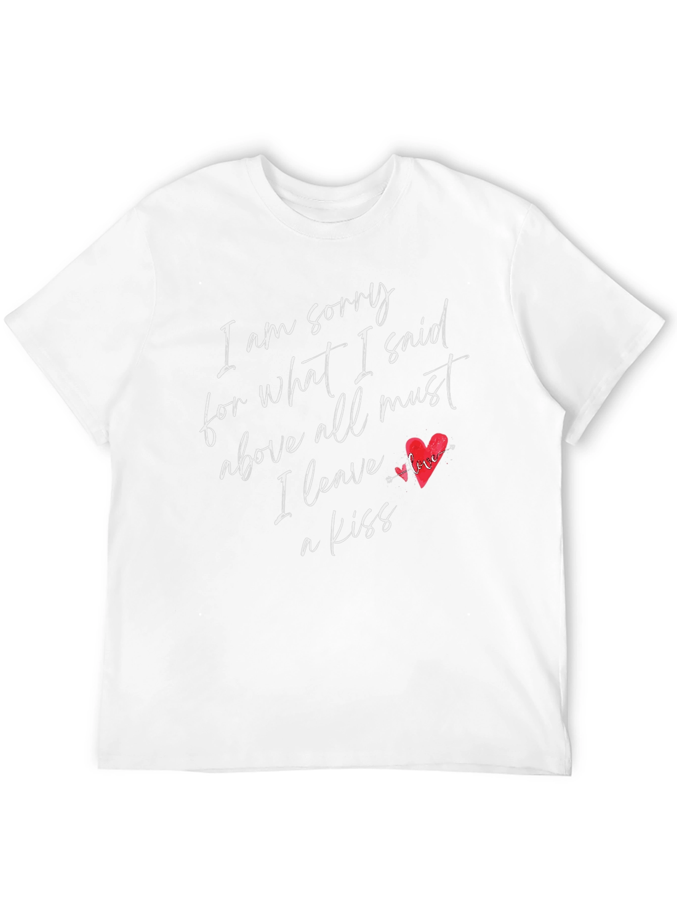Apology Kiss Graphic Tee - Soft Cotton Blend