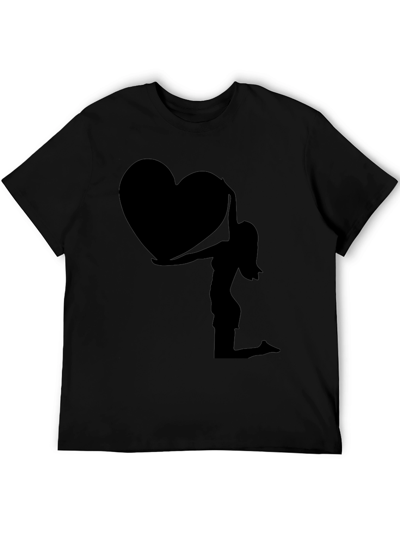 Silhouette Heart Graphic Tee - Black