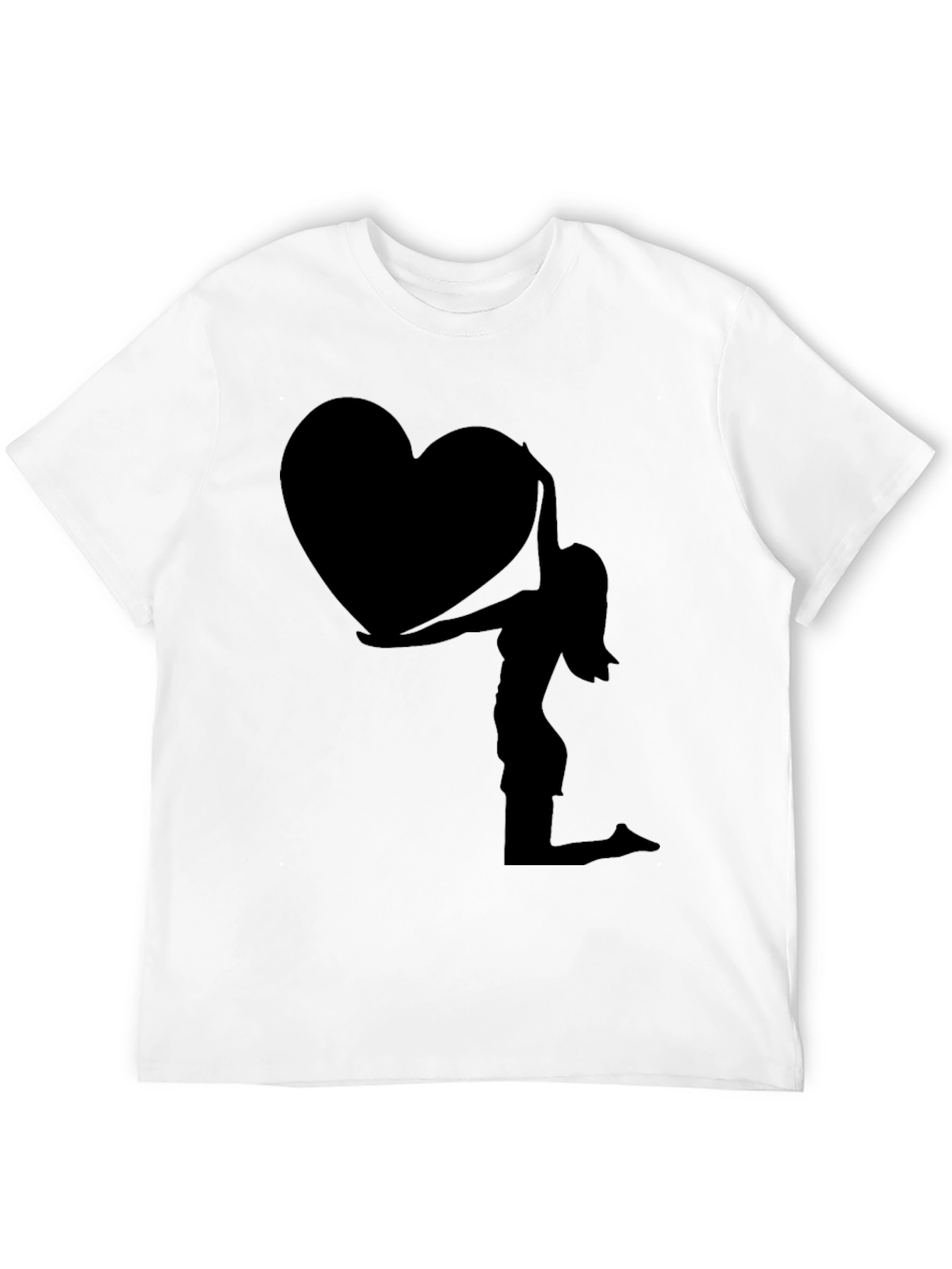 Silhouette Heart Graphic Tee - Black