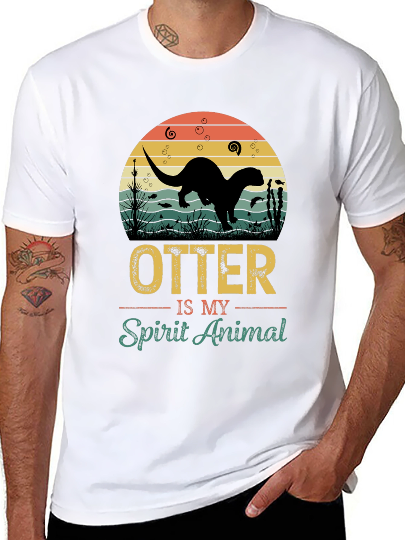 Otter Spirit Animal Graphic T-Shirt
