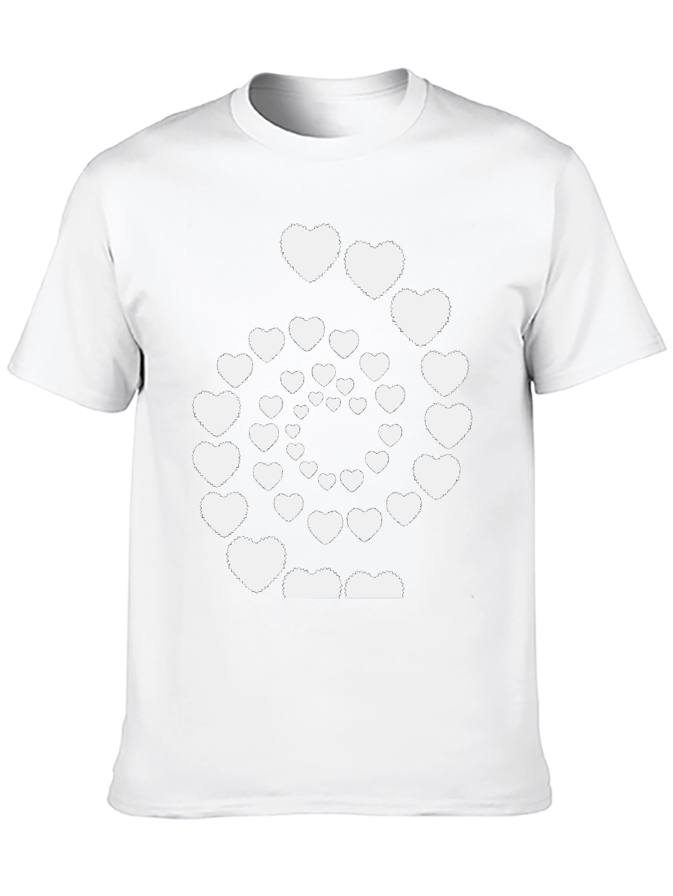 Heart Spiral Graphic Tee - Mens Black T-Shirt
