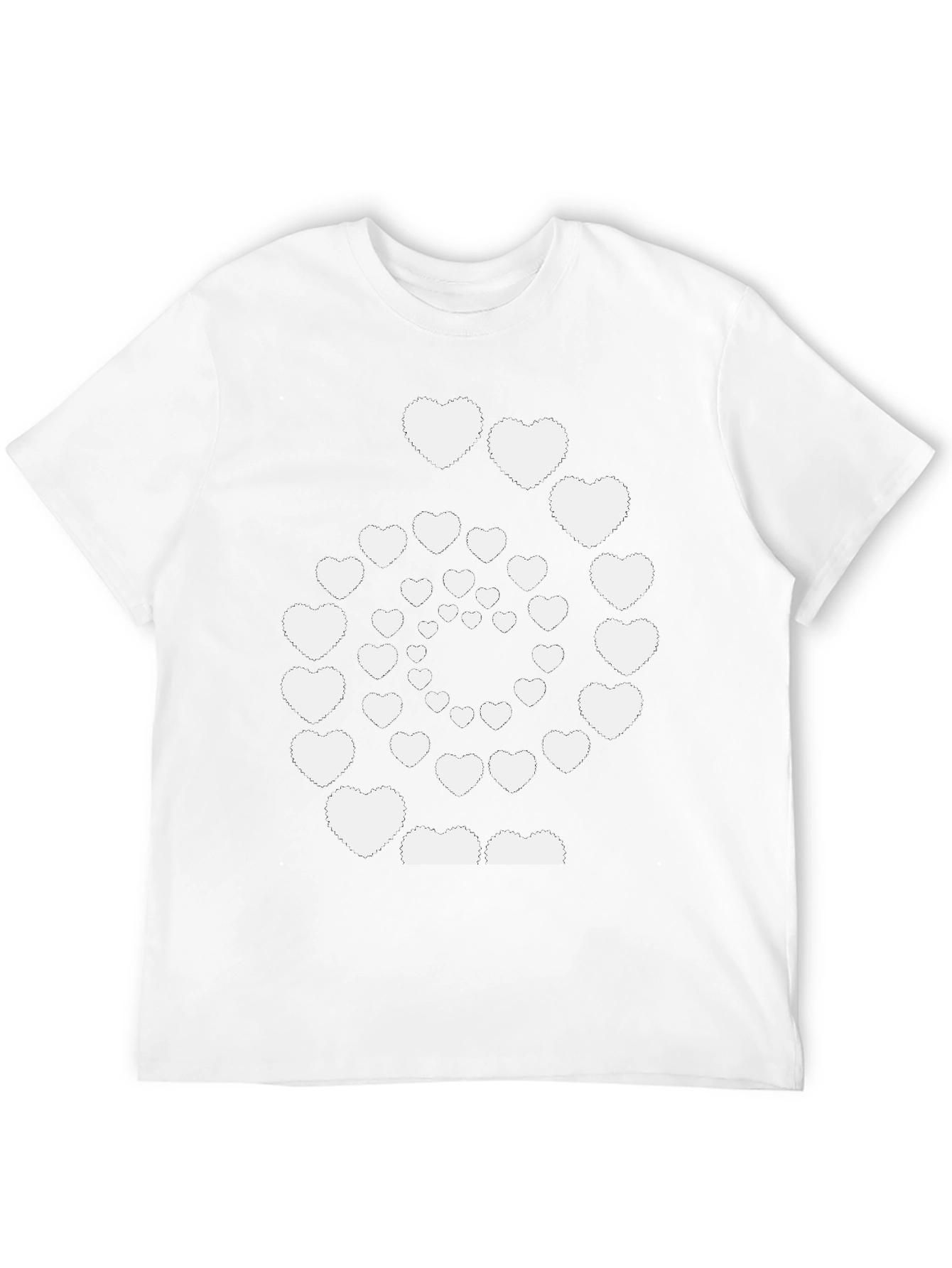 Heart Spiral Graphic Tee - Mens Black T-Shirt