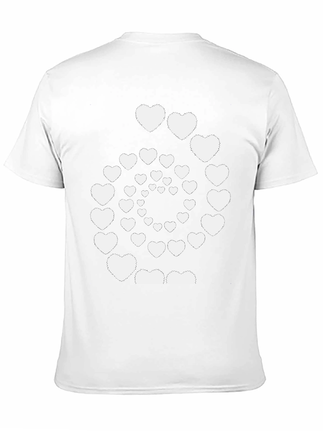 Heart Spiral Graphic Tee - Mens Black T-Shirt