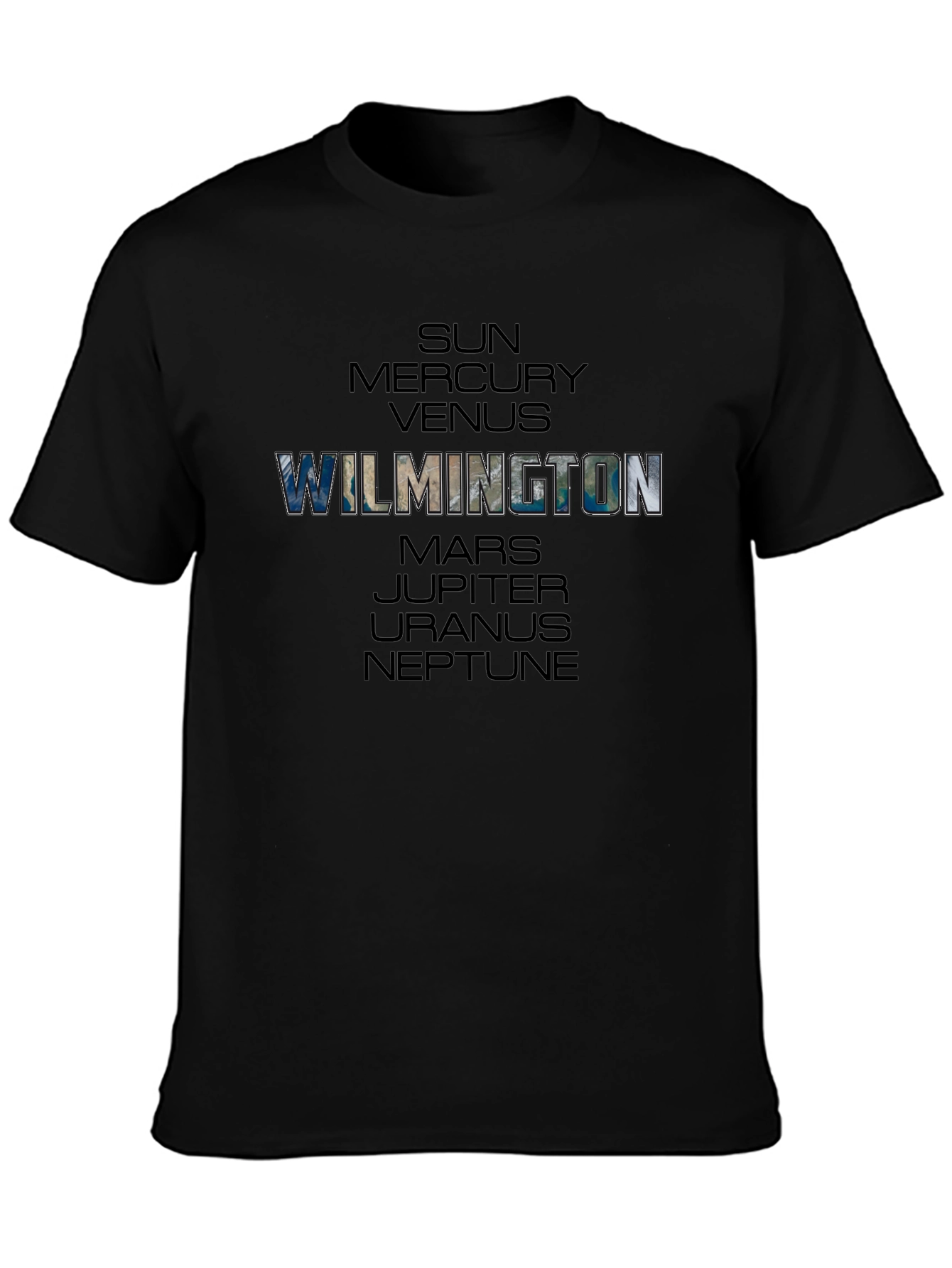 Wilmington Solar System T-Shirt - Planets Space Galaxy Tee