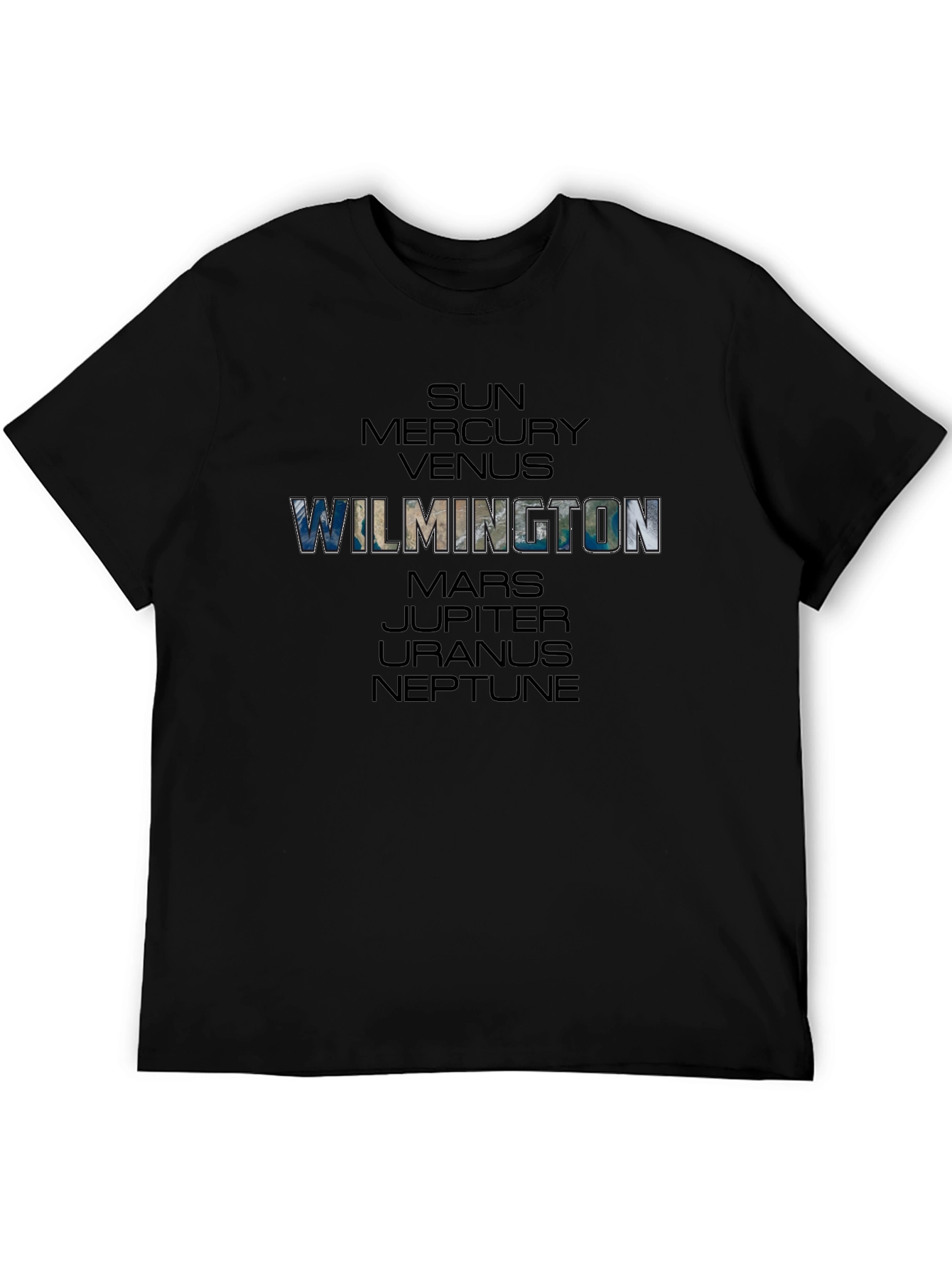 Wilmington Solar System T-Shirt - Planets Space Galaxy Tee