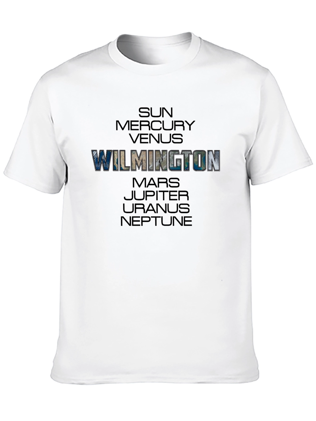 Wilmington Solar System T-Shirt - Planets Space Galaxy Tee